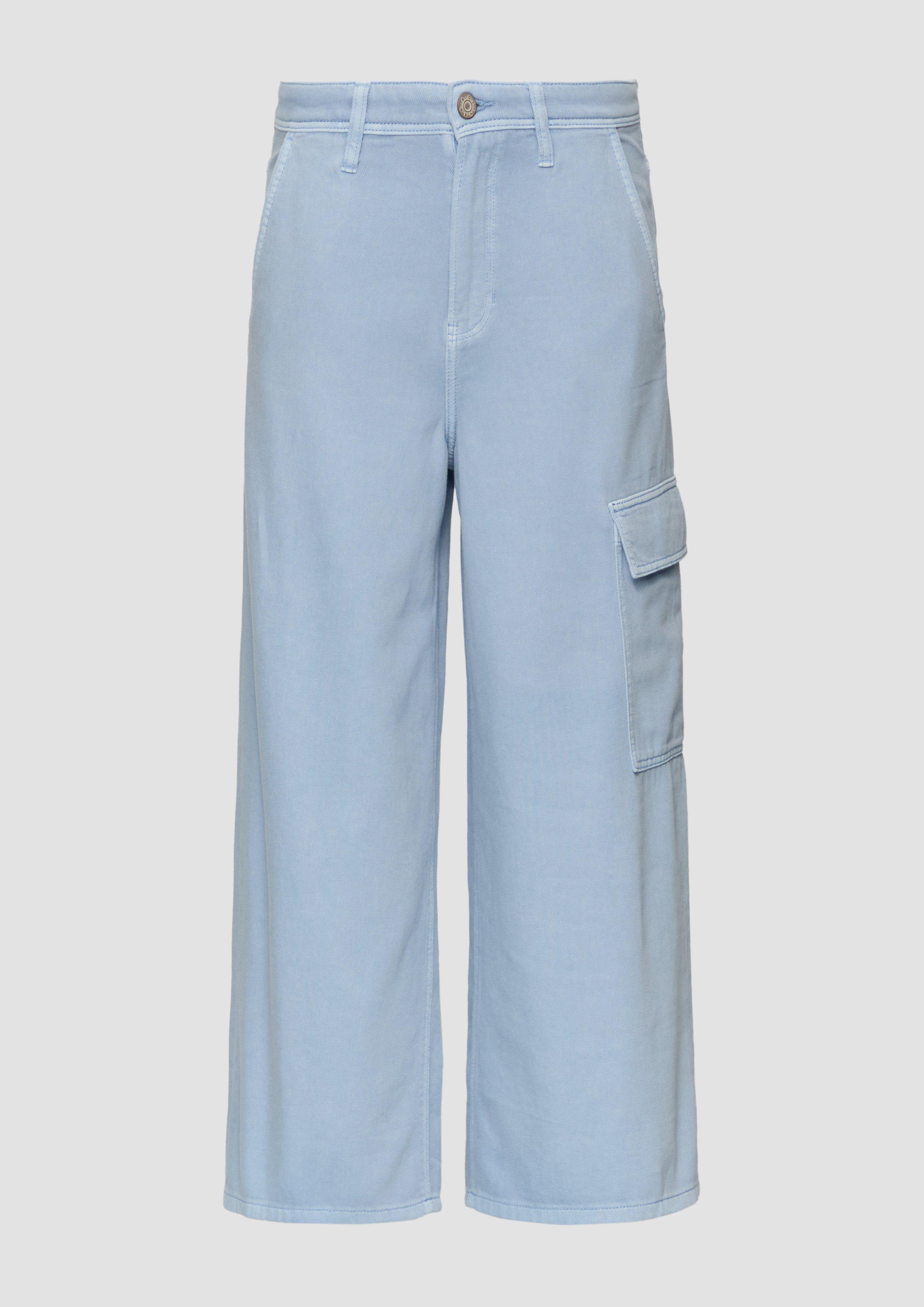 s.Oliver - Culotte-Jeans Suri / High Rise / Wide Leg / Bio-Baumwollmix / Coloured by Nature, Damen, blau