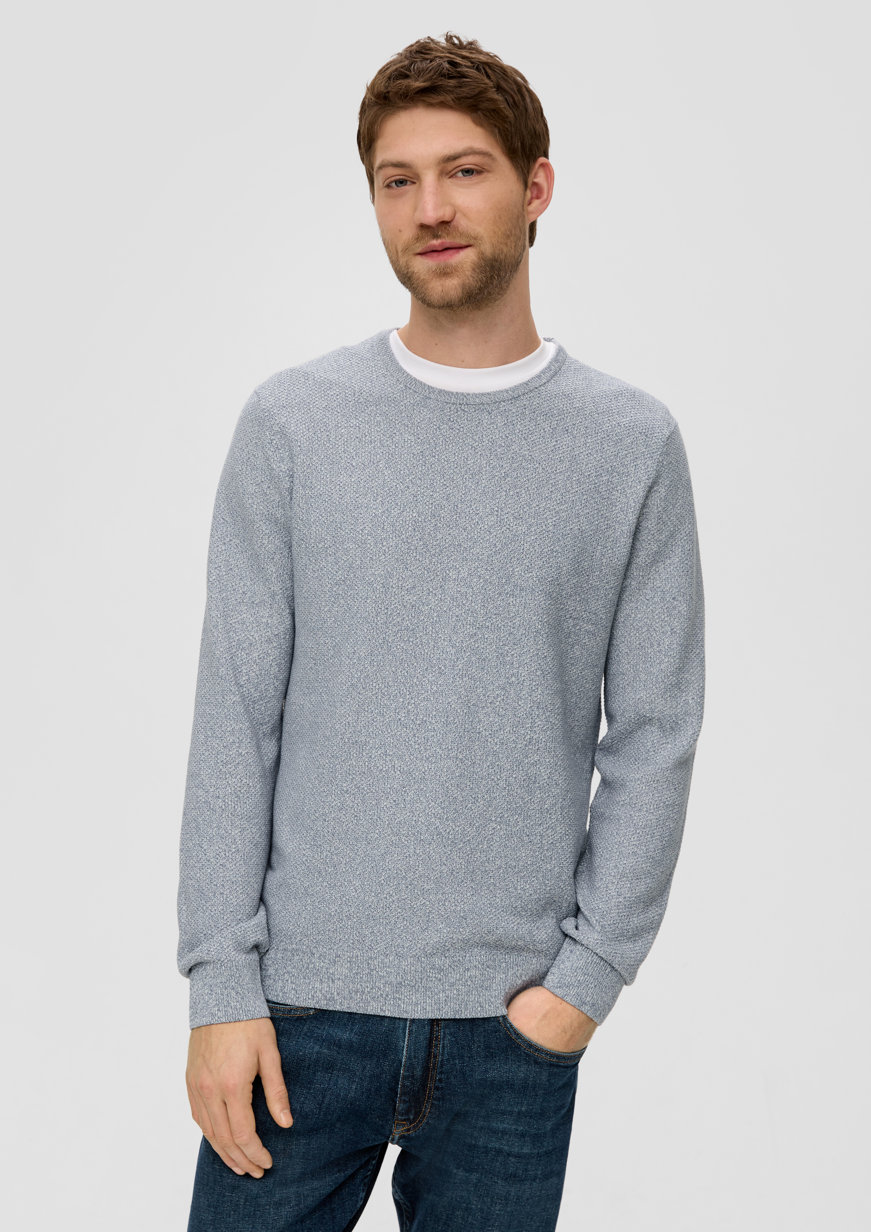 S.Oliver Feinstrickpullover mit Crew Neck