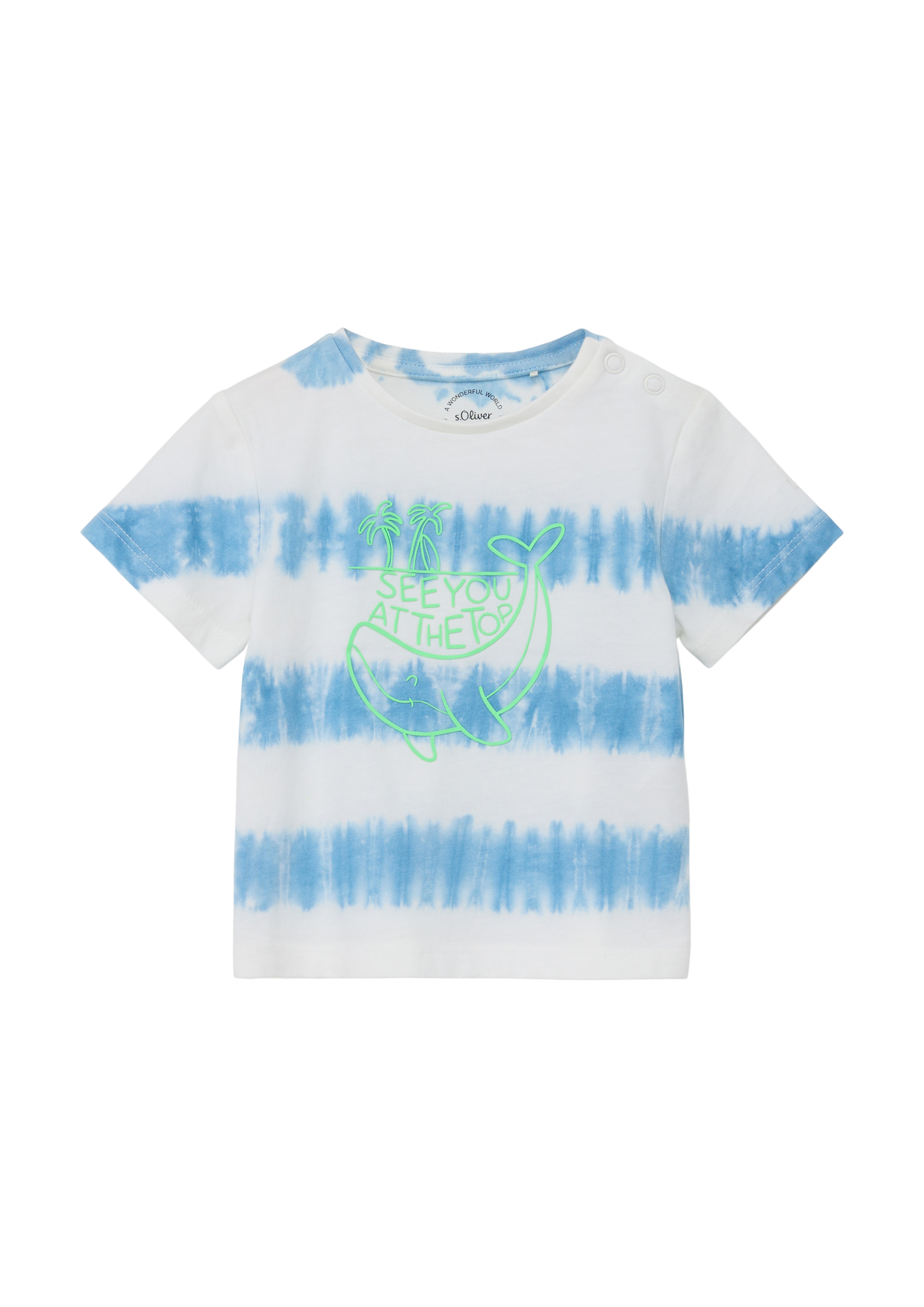 s.Oliver - T-Shirt mit Batik-Muster, Babys, blau