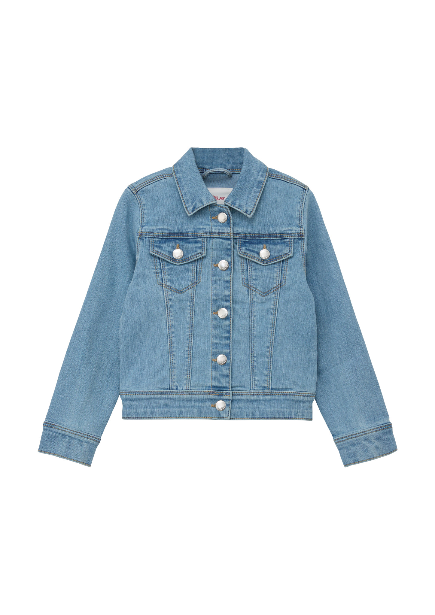 s.Oliver - Jeansjacke mit Rücken-Stickerei, Kinder, blau