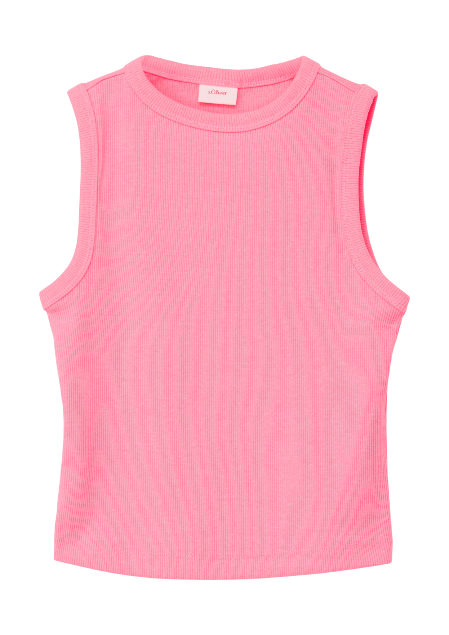 s.Oliver - Geripptes Tanktop mit Ziernähten, Mädchen, Rosa