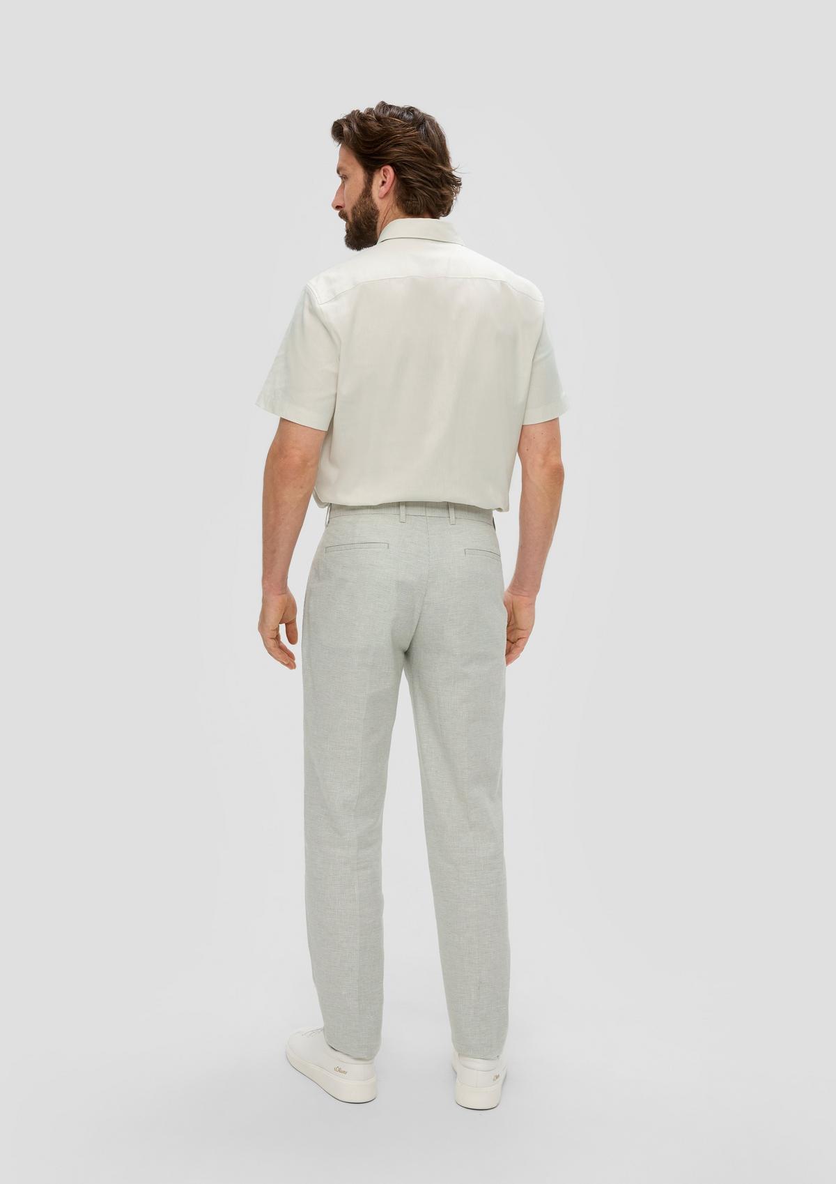 s.Oliver Overhemd met korte mouwen van katoen en linnen