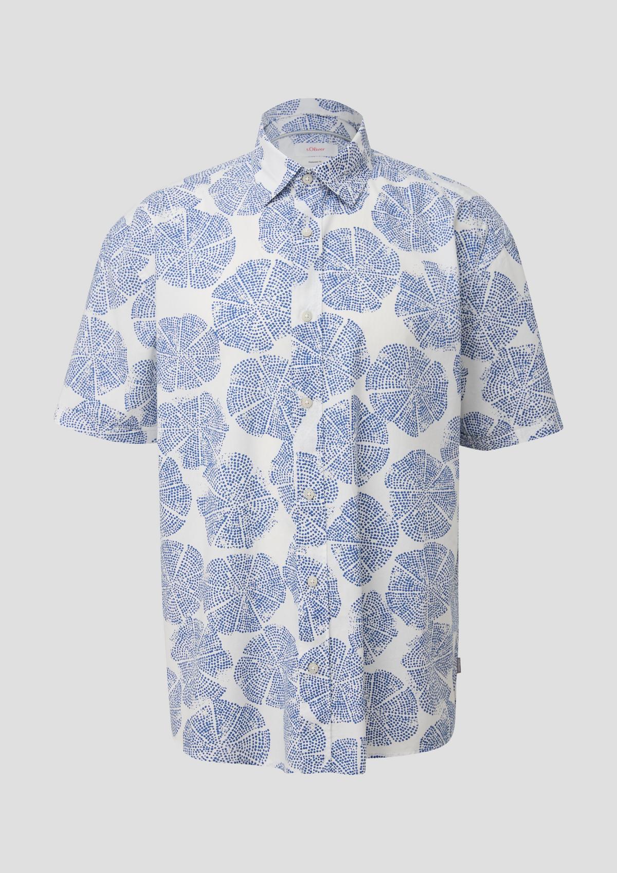 s.Oliver Short sleeve shirt in a cotton viscose blend