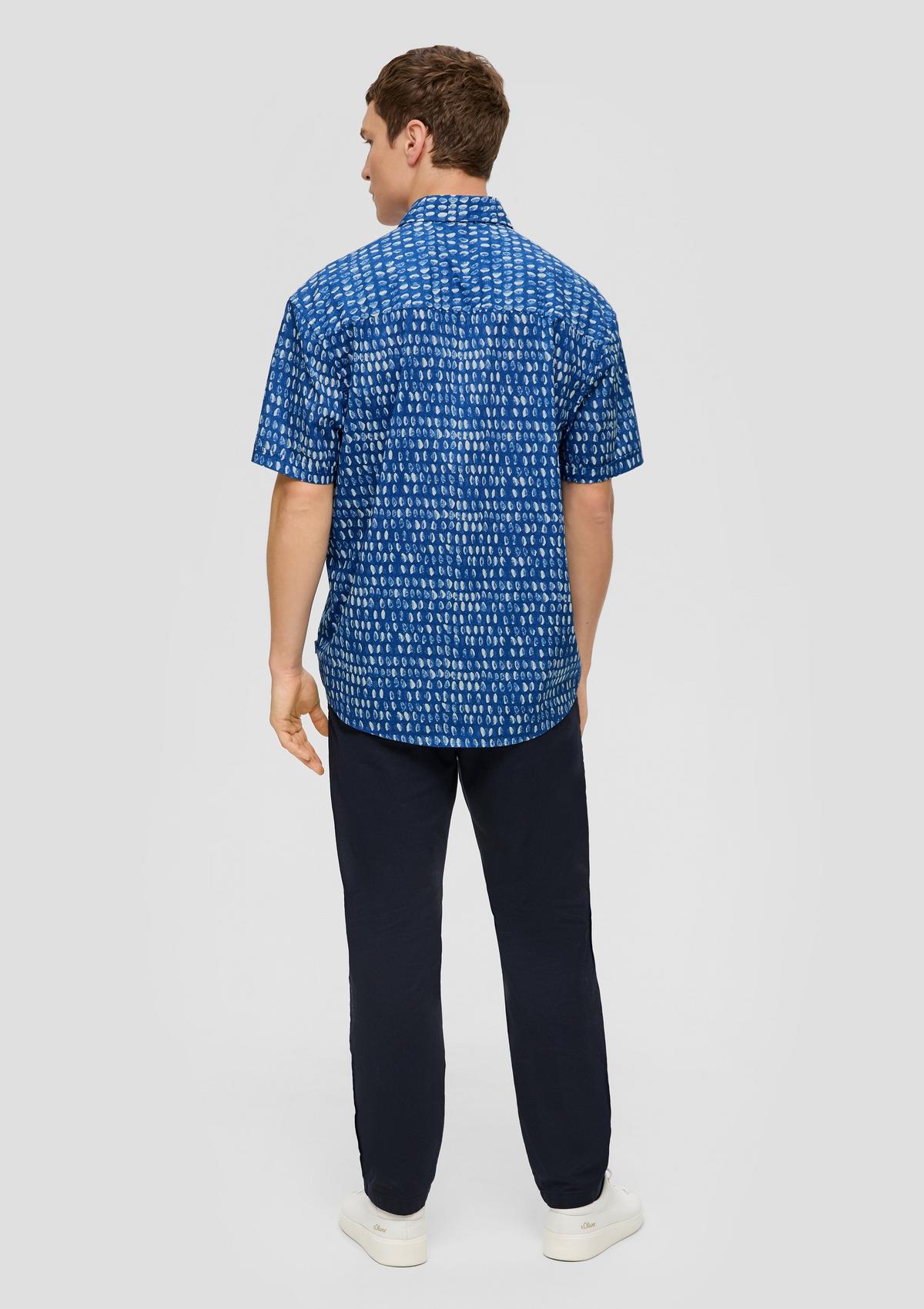 s.Oliver Overhemd met korte mouwen van katoen en viscose