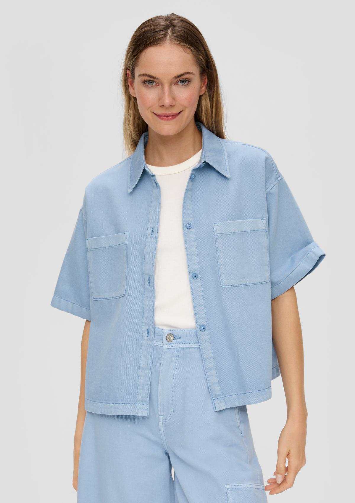 Cotton shirt blouse in a loose fit