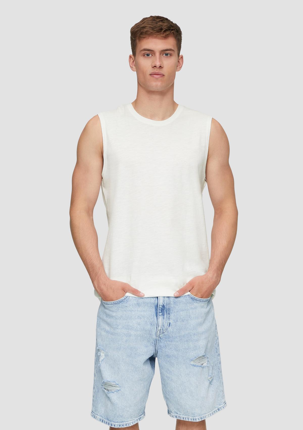 s.Oliver Ärmelloses Shirt aus reiner Baumwolle