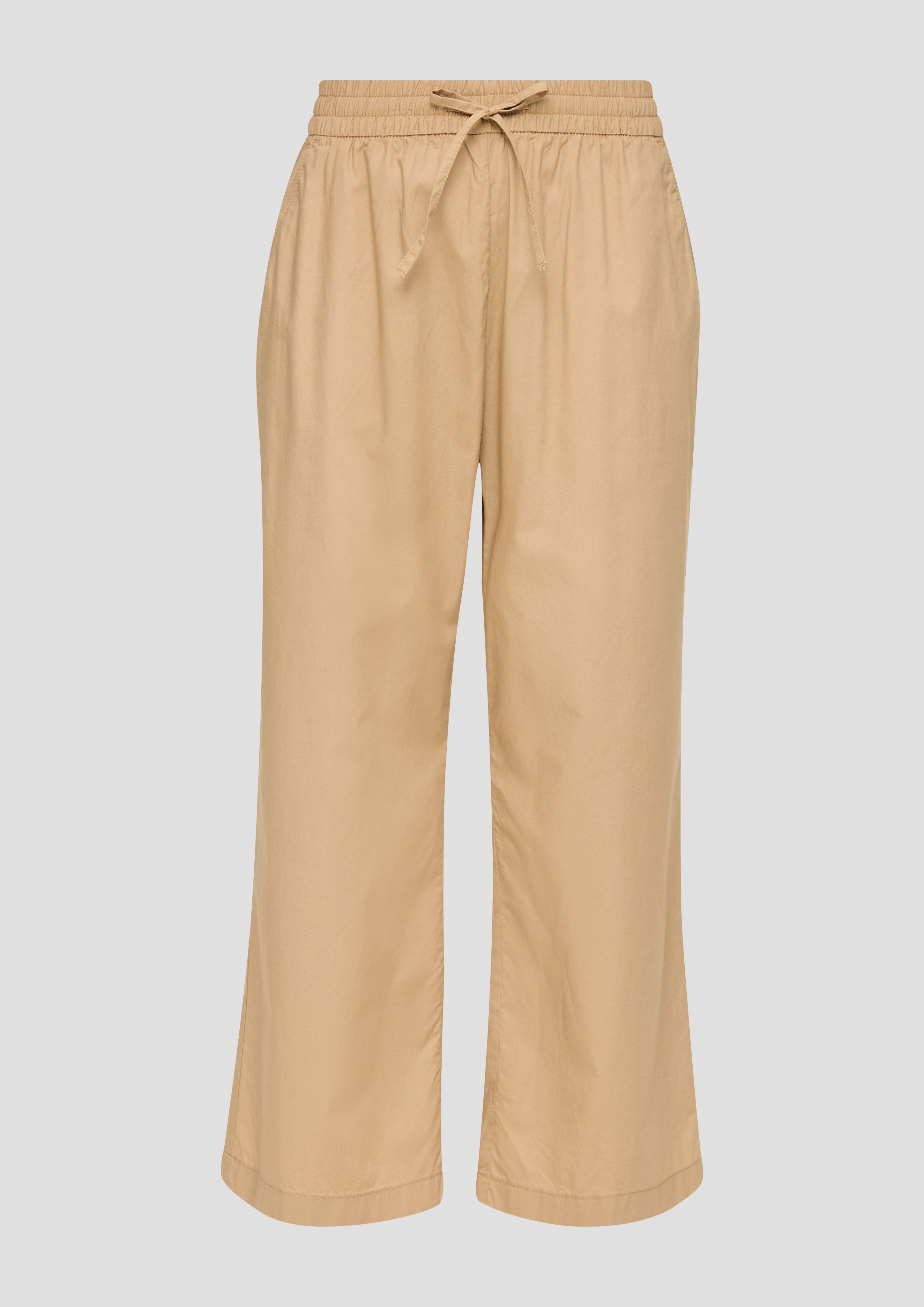 s.Oliver - Culotte aus Baumwolle mit Elastikbund und Tunnelzug, Damen, Beige