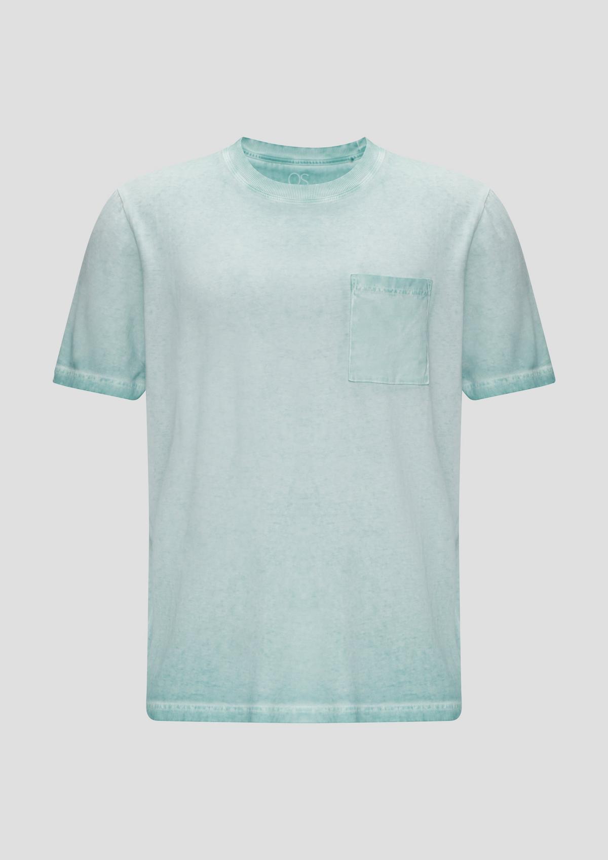 s.Oliver T-shirt en pur coton à poche-poitrine