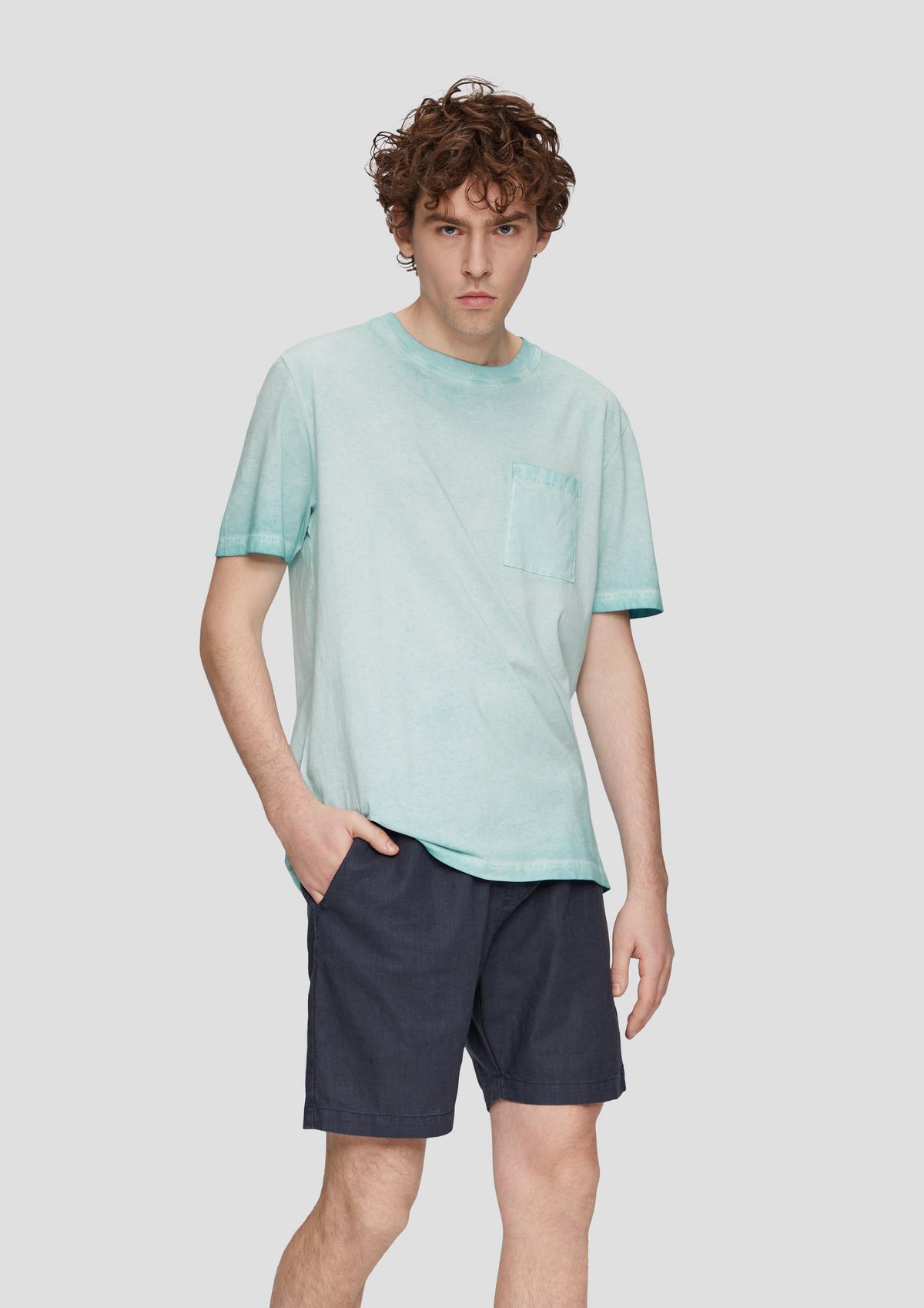 s.Oliver T-shirt en pur coton à poche-poitrine
