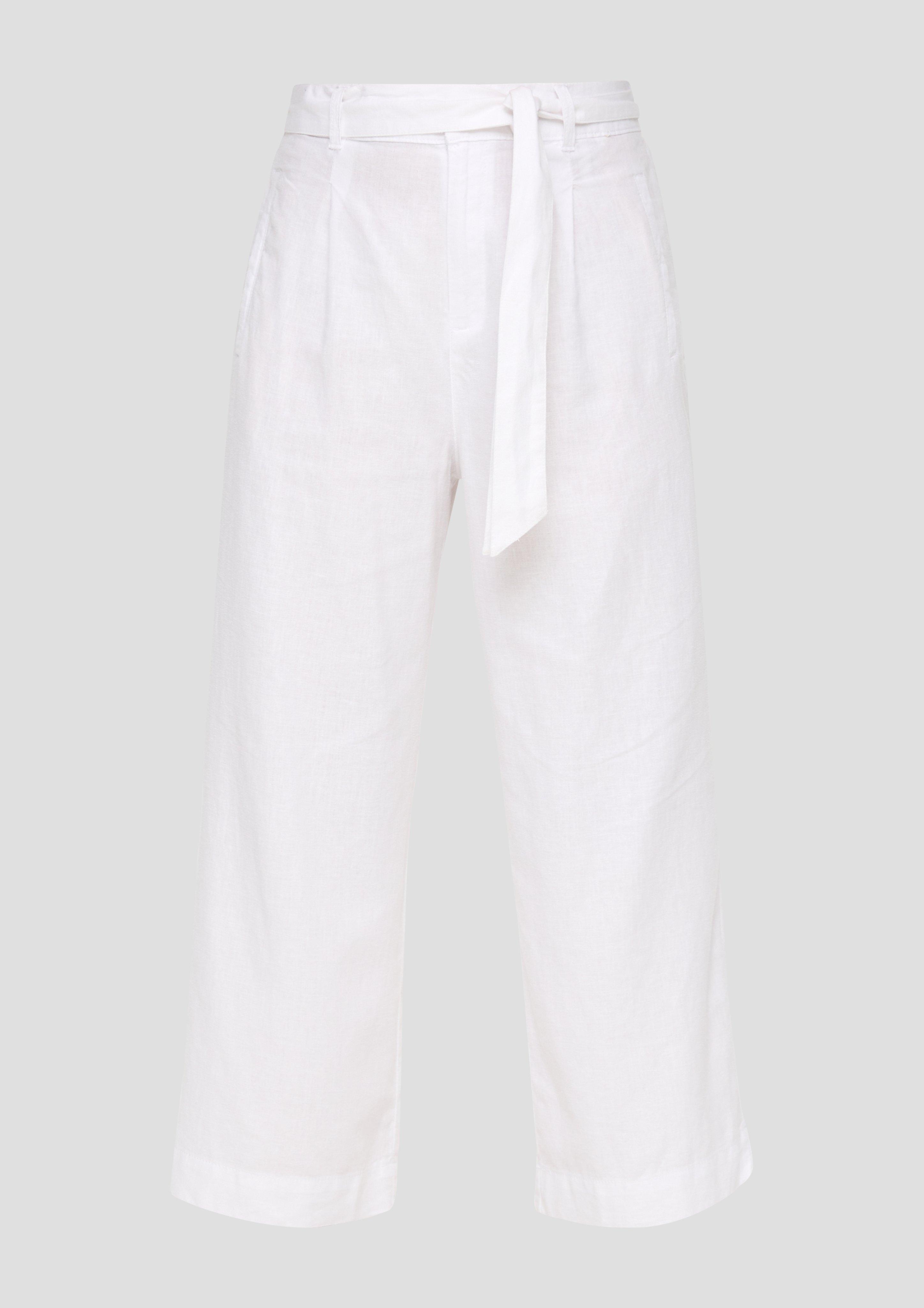 s.Oliver - Culotte aus Leinenmix, Damen, weiß