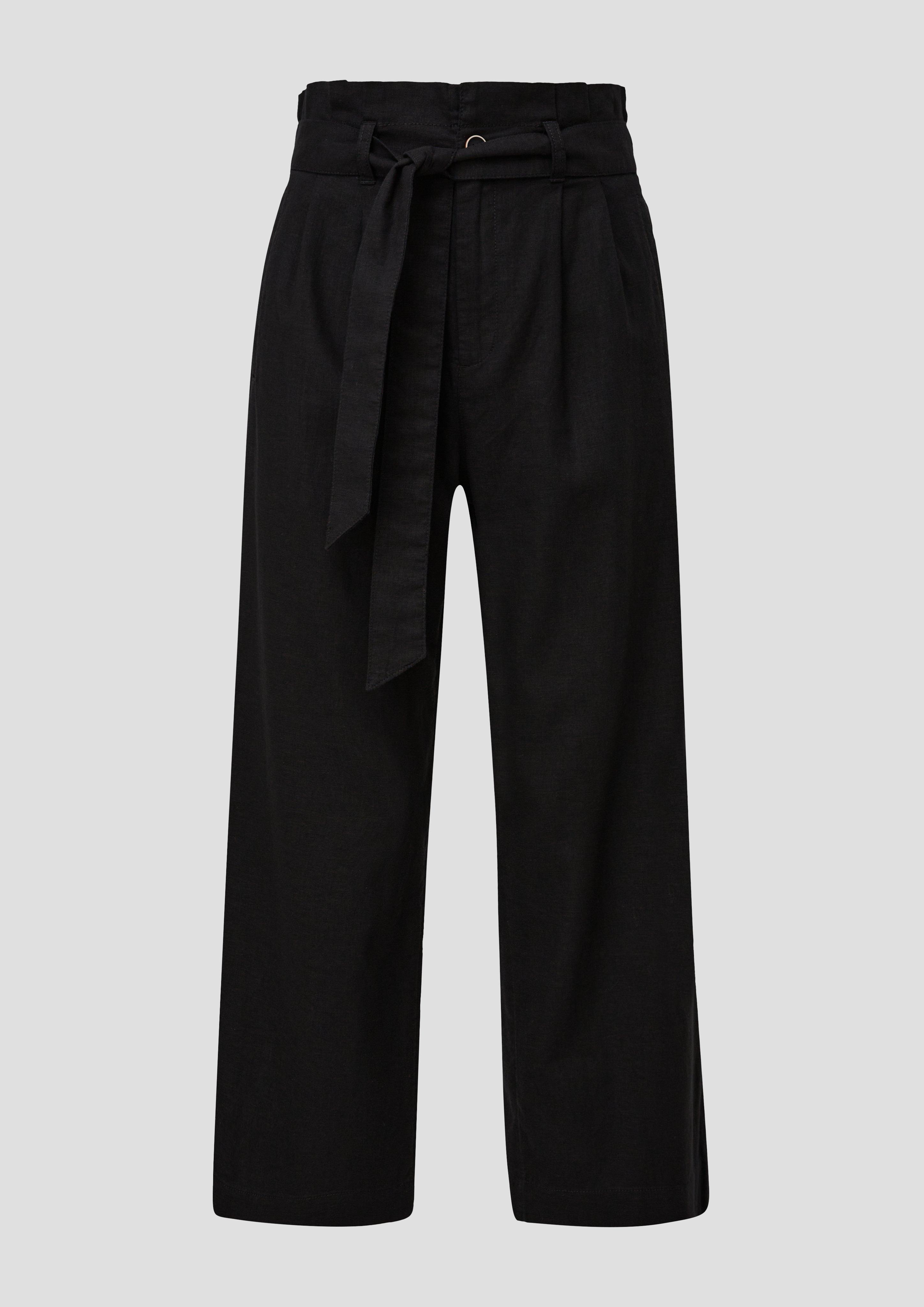 s.Oliver - Culotte aus Leinenmix, Damen, schwarz