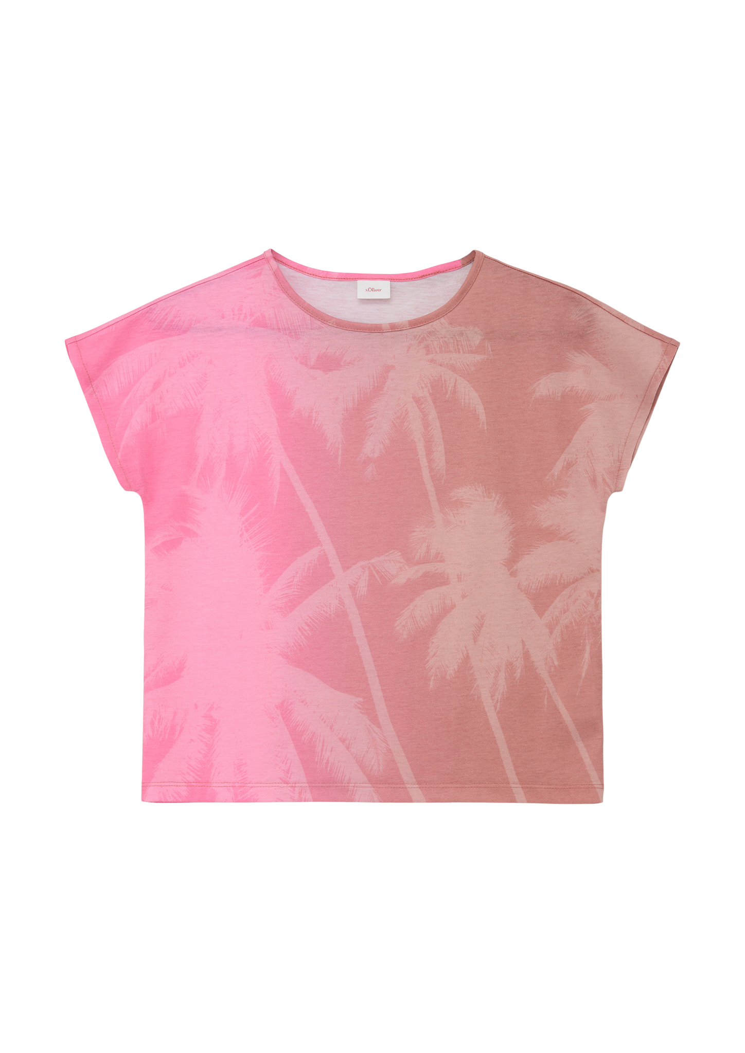 s.Oliver - T-Shirt mit Sublimation-Print, Mädchen, mehrfarbig|rot