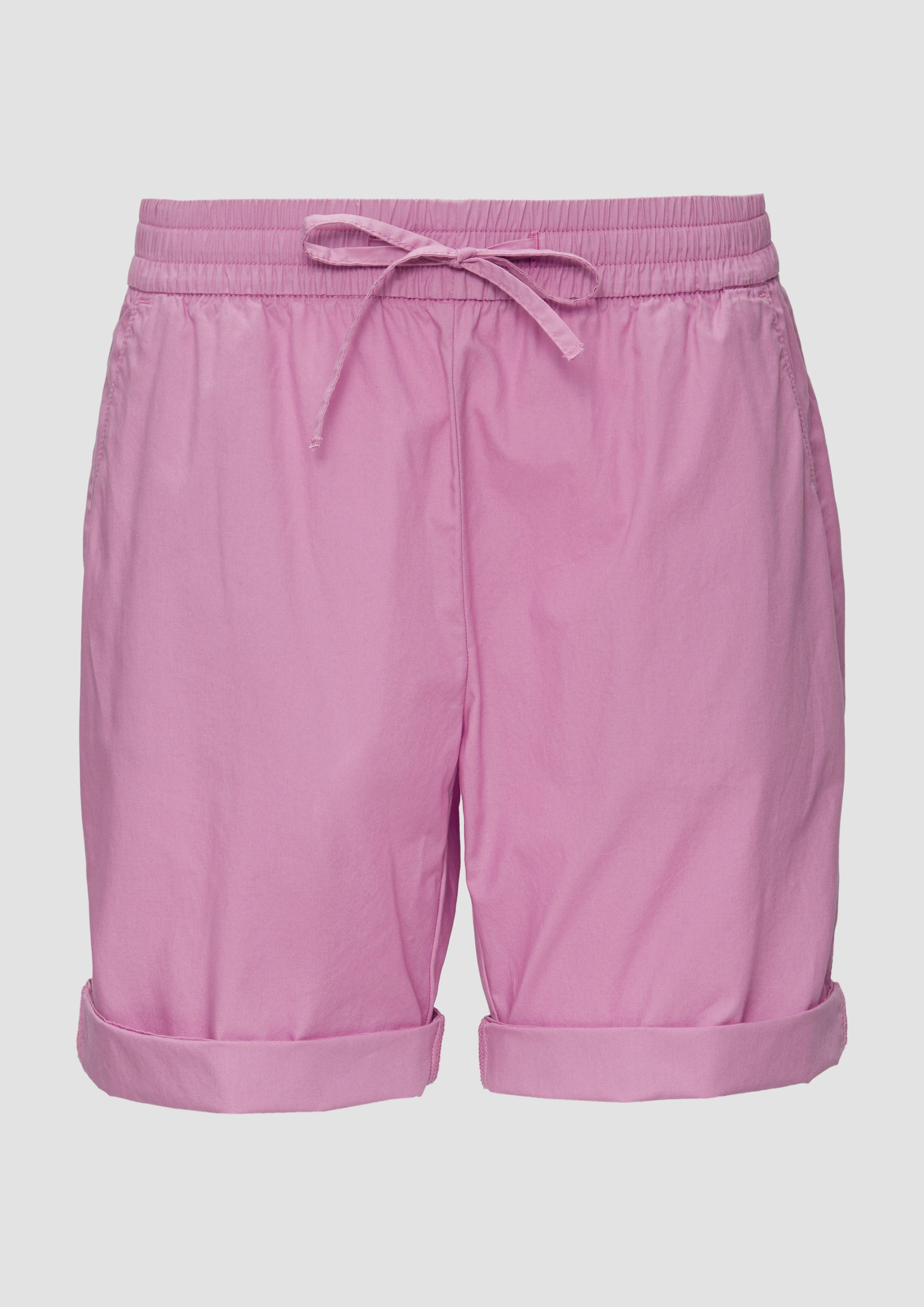 s.Oliver - Leichte Shorts mit Elastikbund aus Lyocellmix, Damen, Rosa