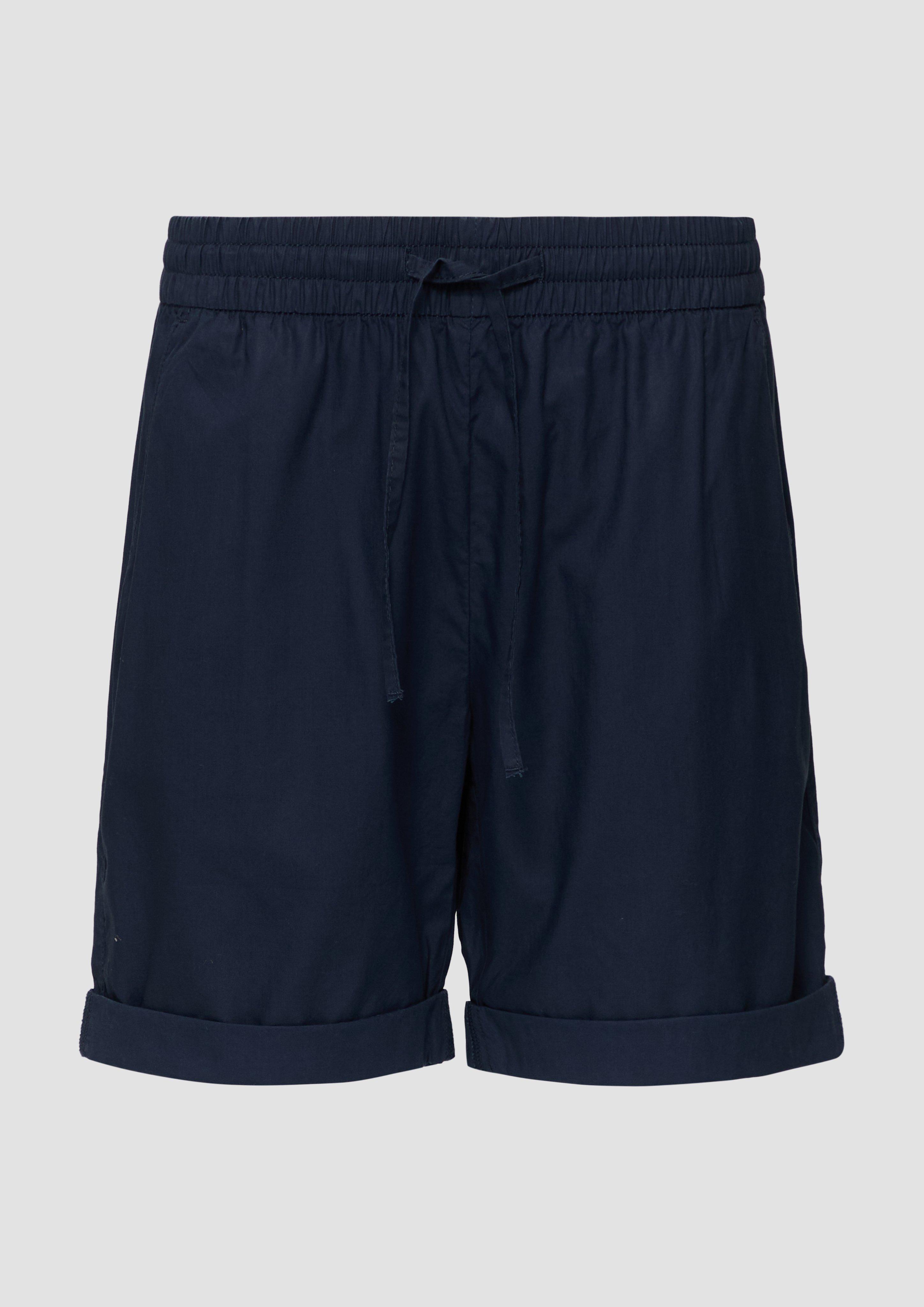 s.Oliver - Leichte Shorts mit Elastikbund aus Lyocellmix, Damen, blau