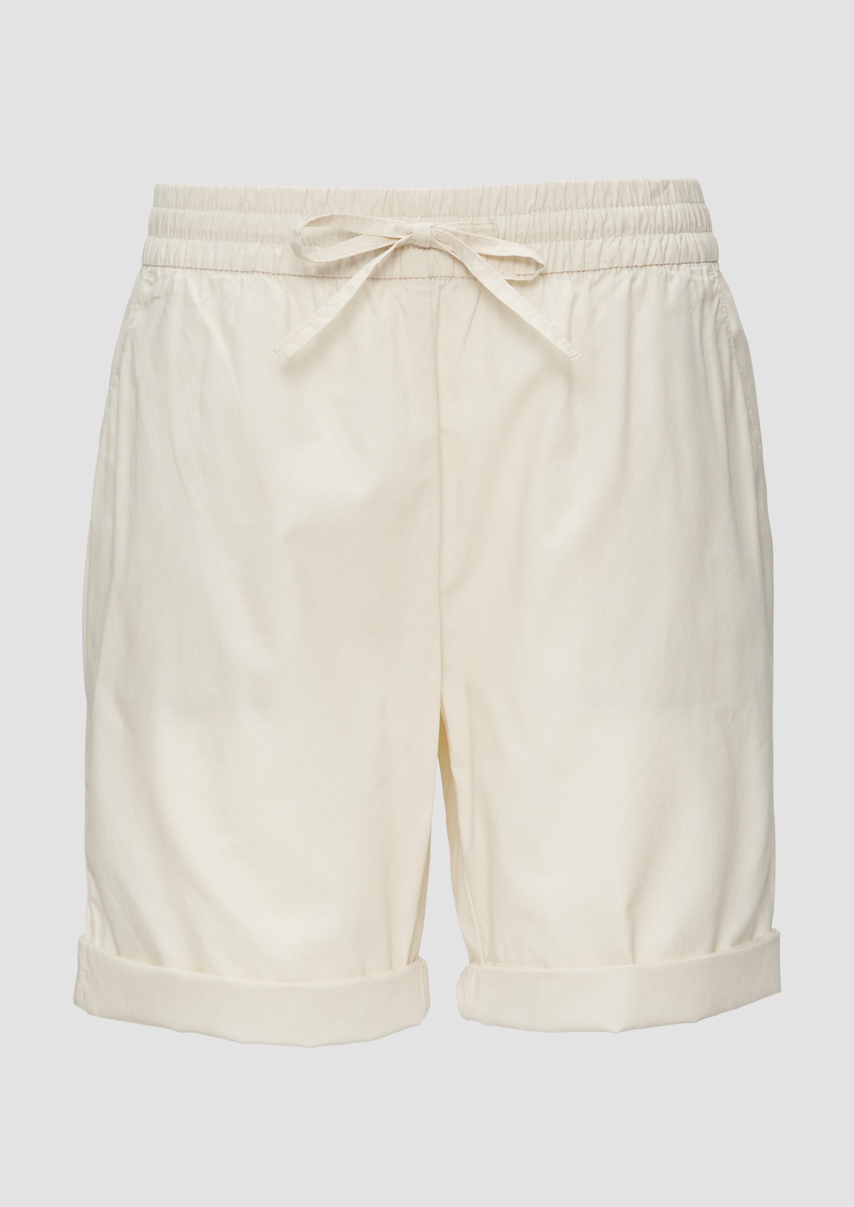 s.Oliver - Leichte Shorts mit Elastikbund aus Lyocellmix, Damen, Beige