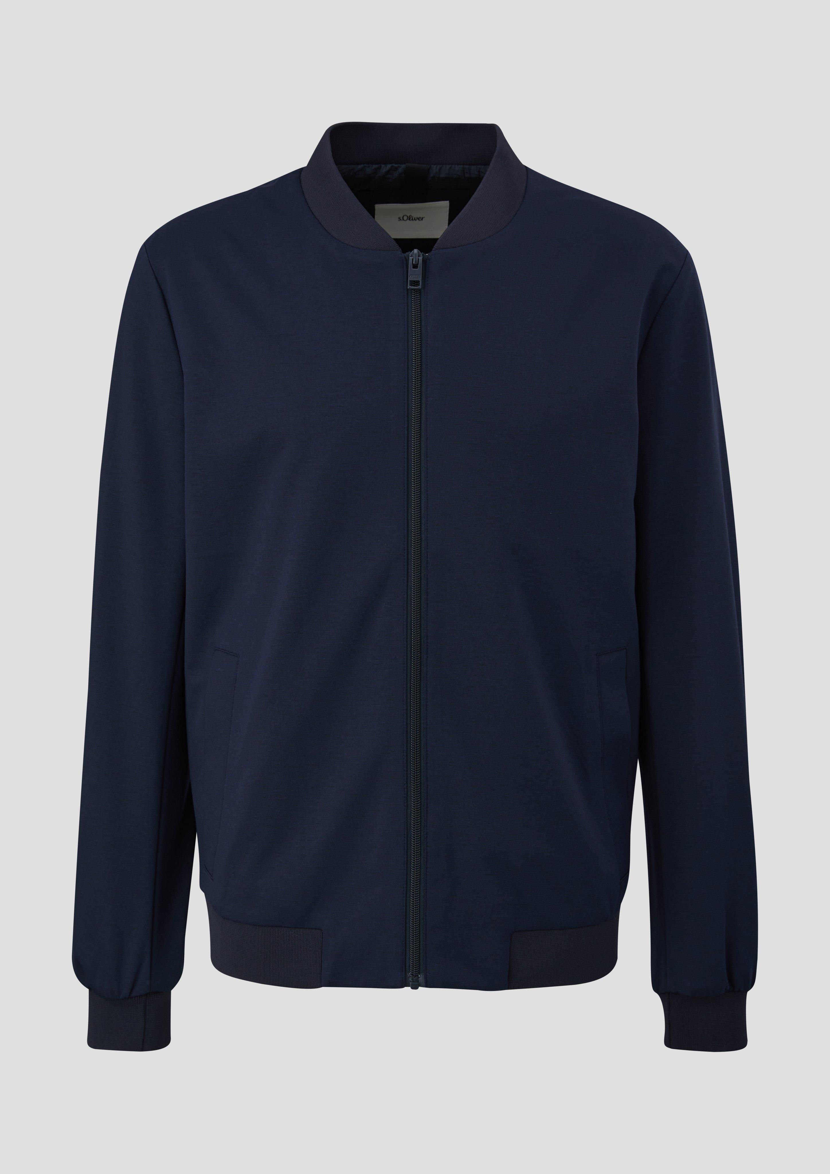 s.Oliver - s.O JOGG: Bomberjacke aus Stretch-Jersey, Herren, blau