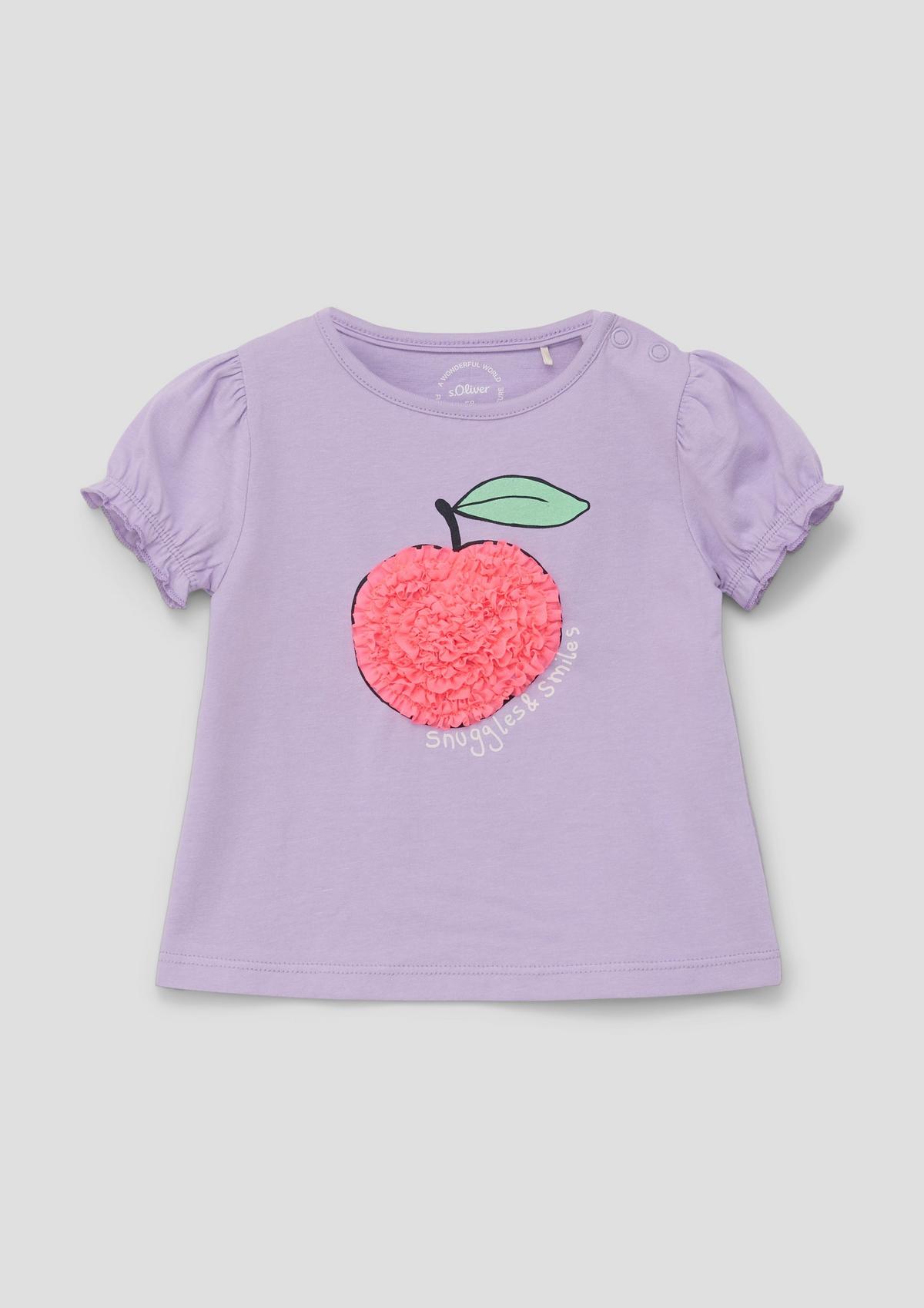 s.Oliver T-shirt with an appliqué and glitter print