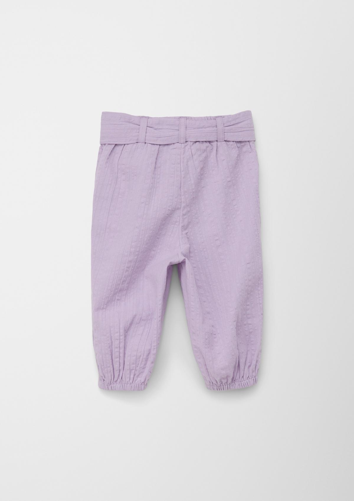 s.Oliver Cotton trousers with a crêpe texture