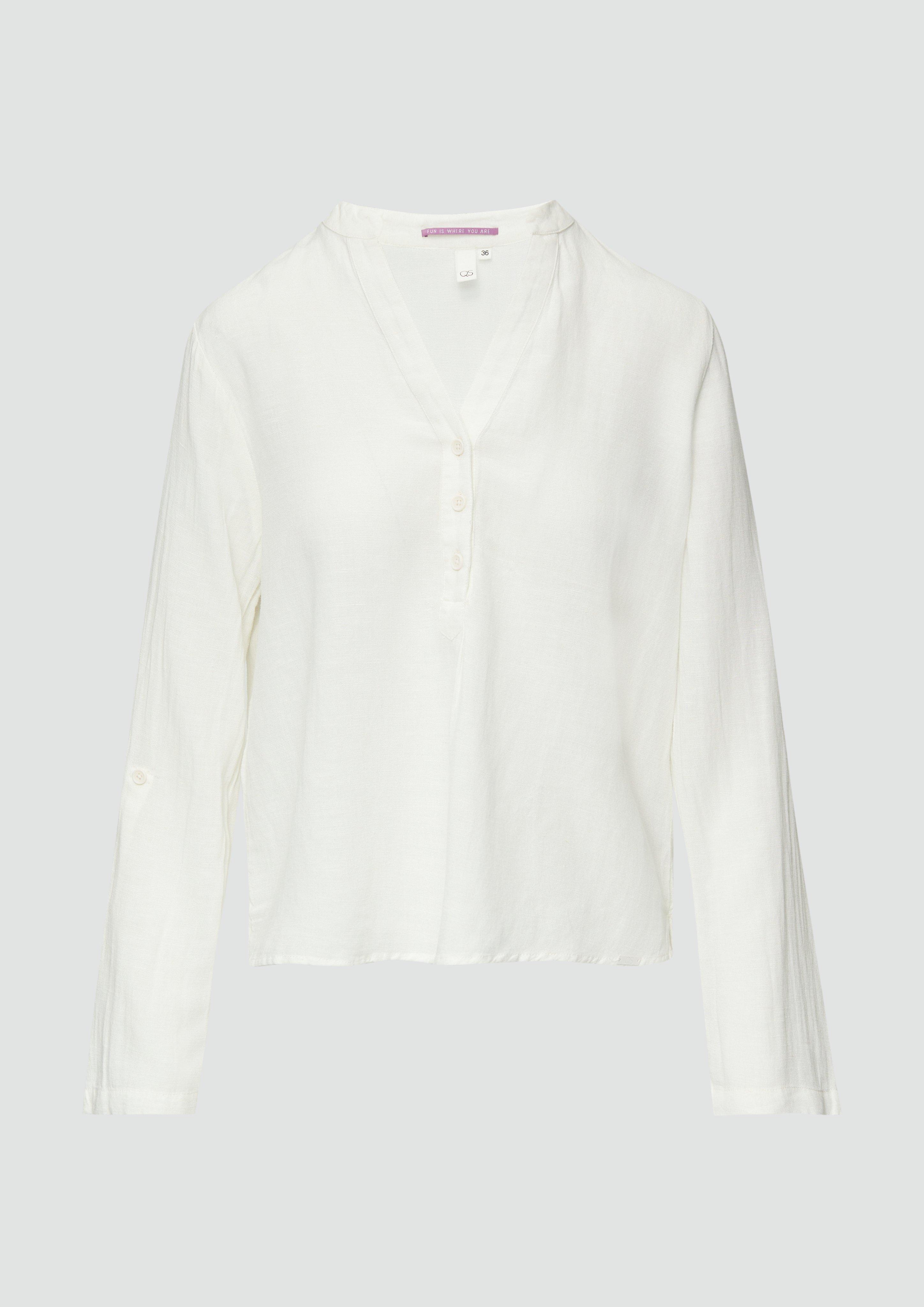 Thumbnail - QS - Bluse aus Leinenmix, Damen, creme