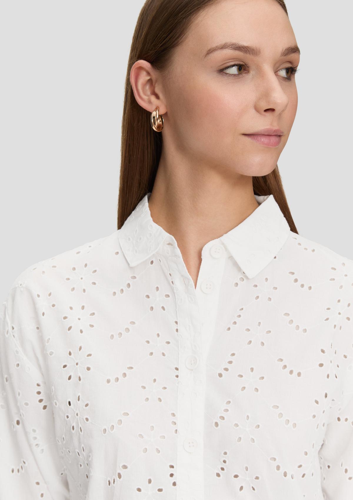 s.Oliver Oversized blouse van broderie anglaise
