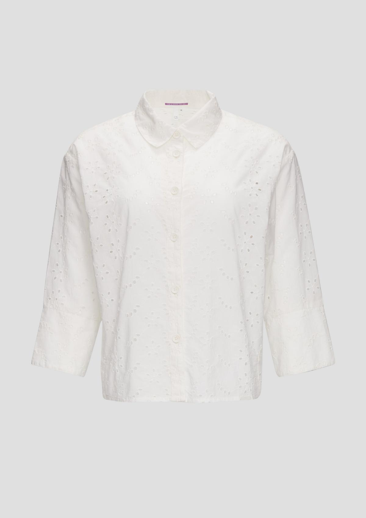 s.Oliver Oversize-Bluse aus Broderie Anglaise