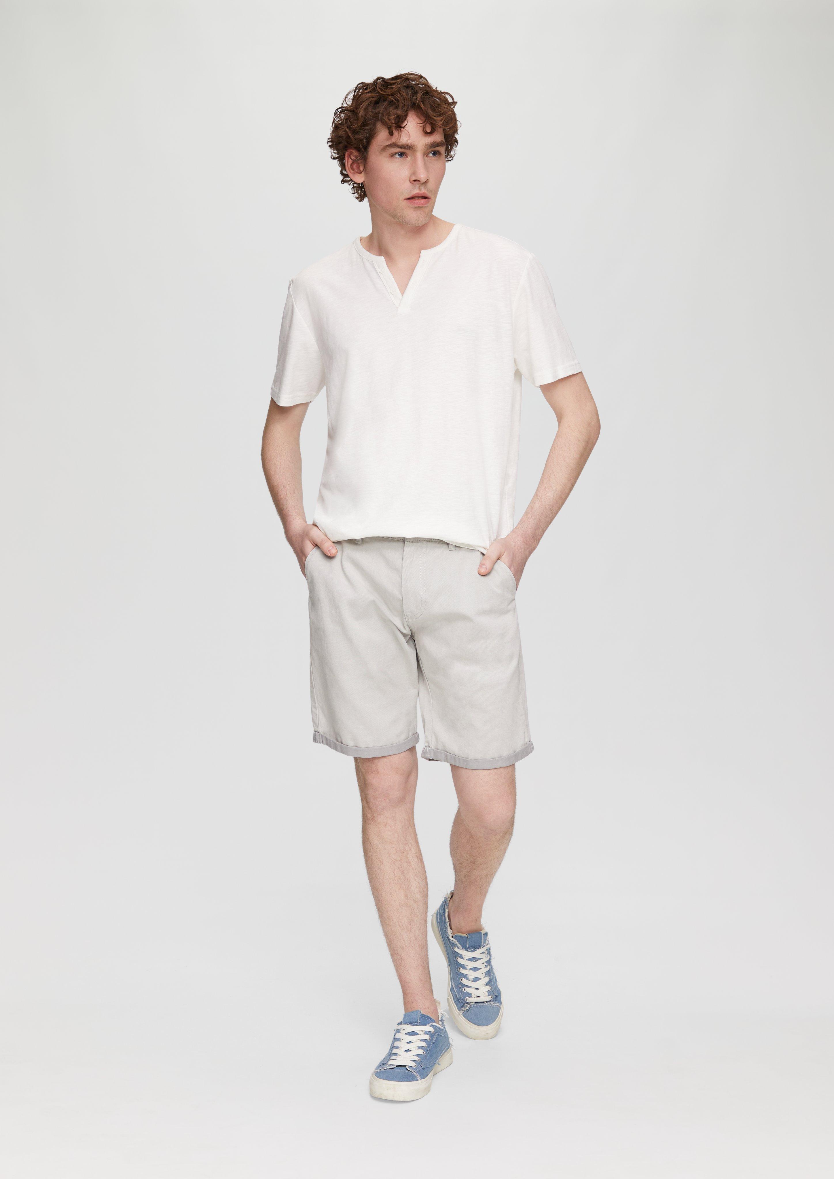 S.Oliver Chino-Shorts aus Baumwolle mit fixiertem Umschlag