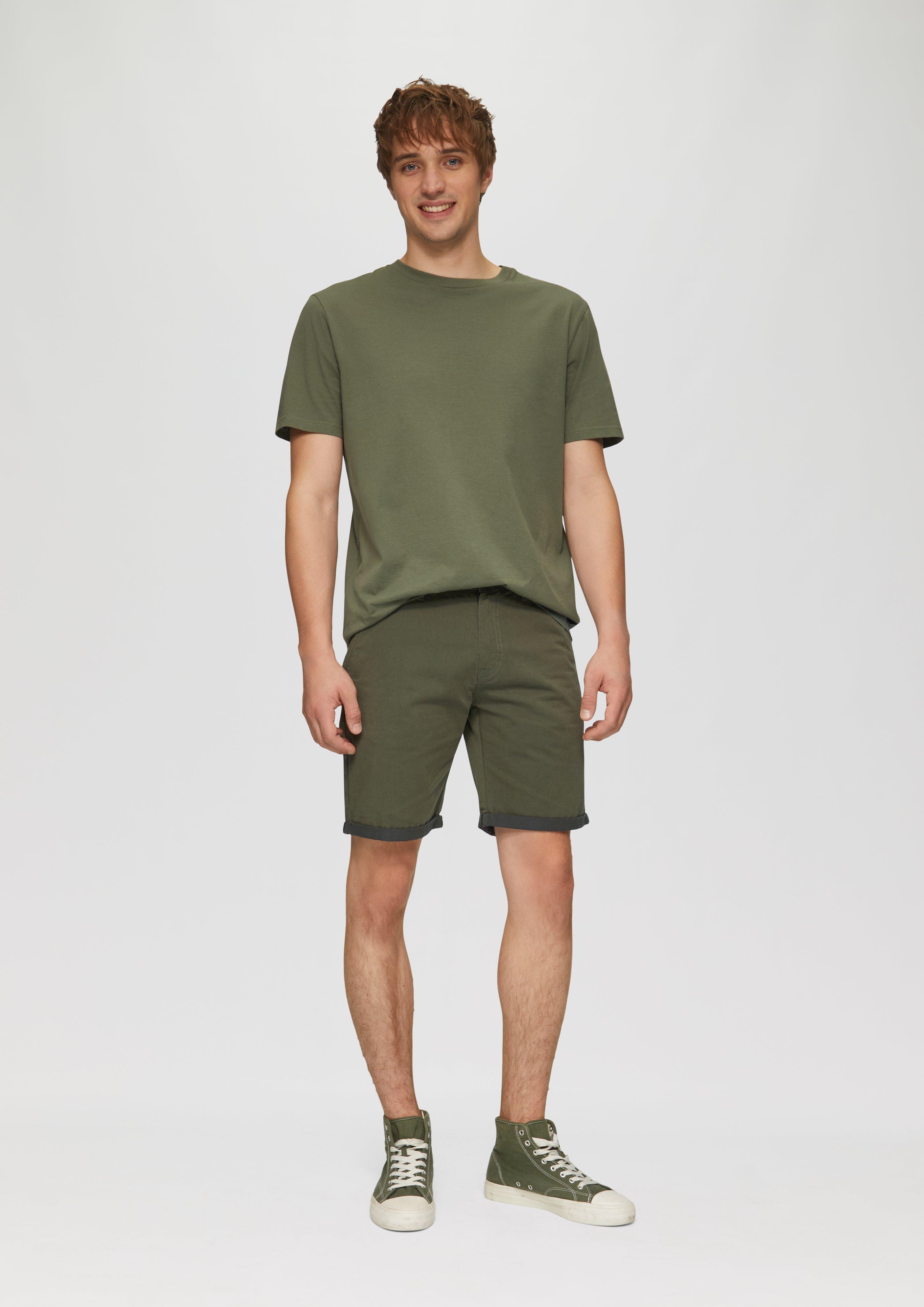 S.Oliver Chino-Shorts aus Baumwolle mit fixiertem Umschlag