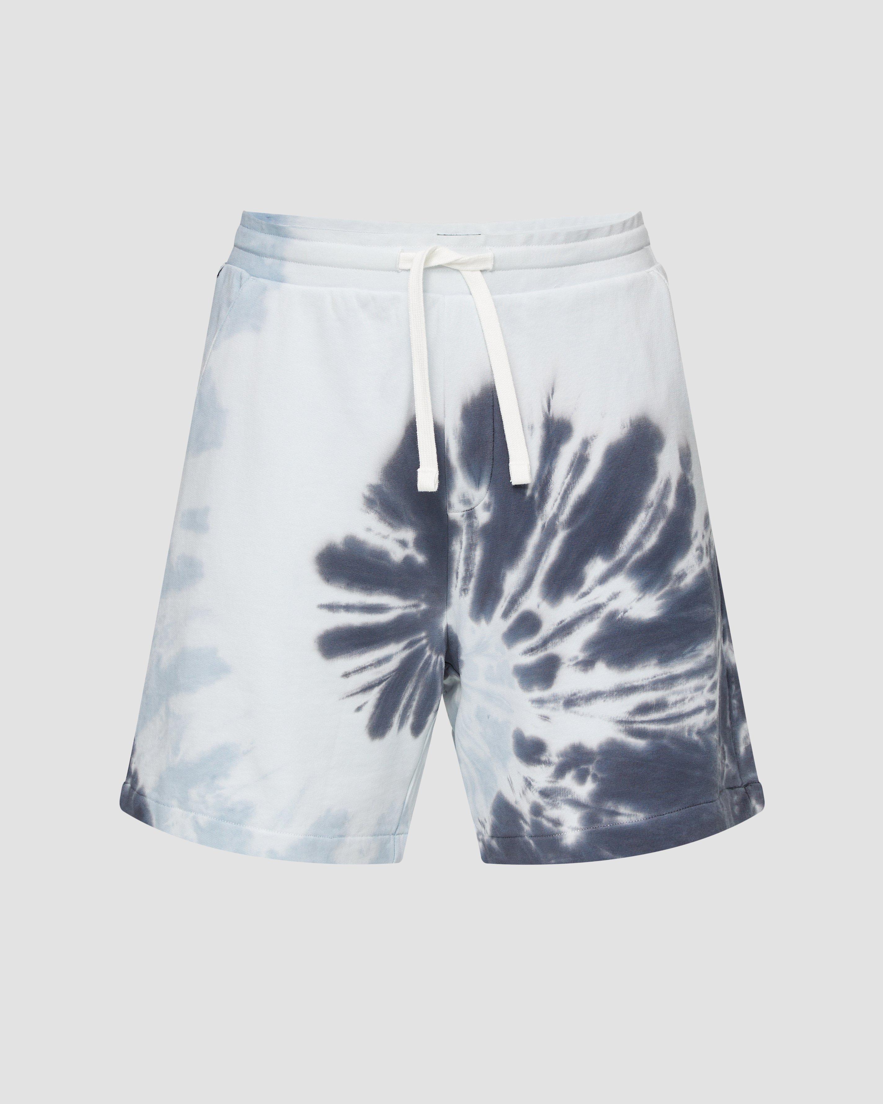 QS - Sweat-Shorts mit Batikmuster, Herren, blau