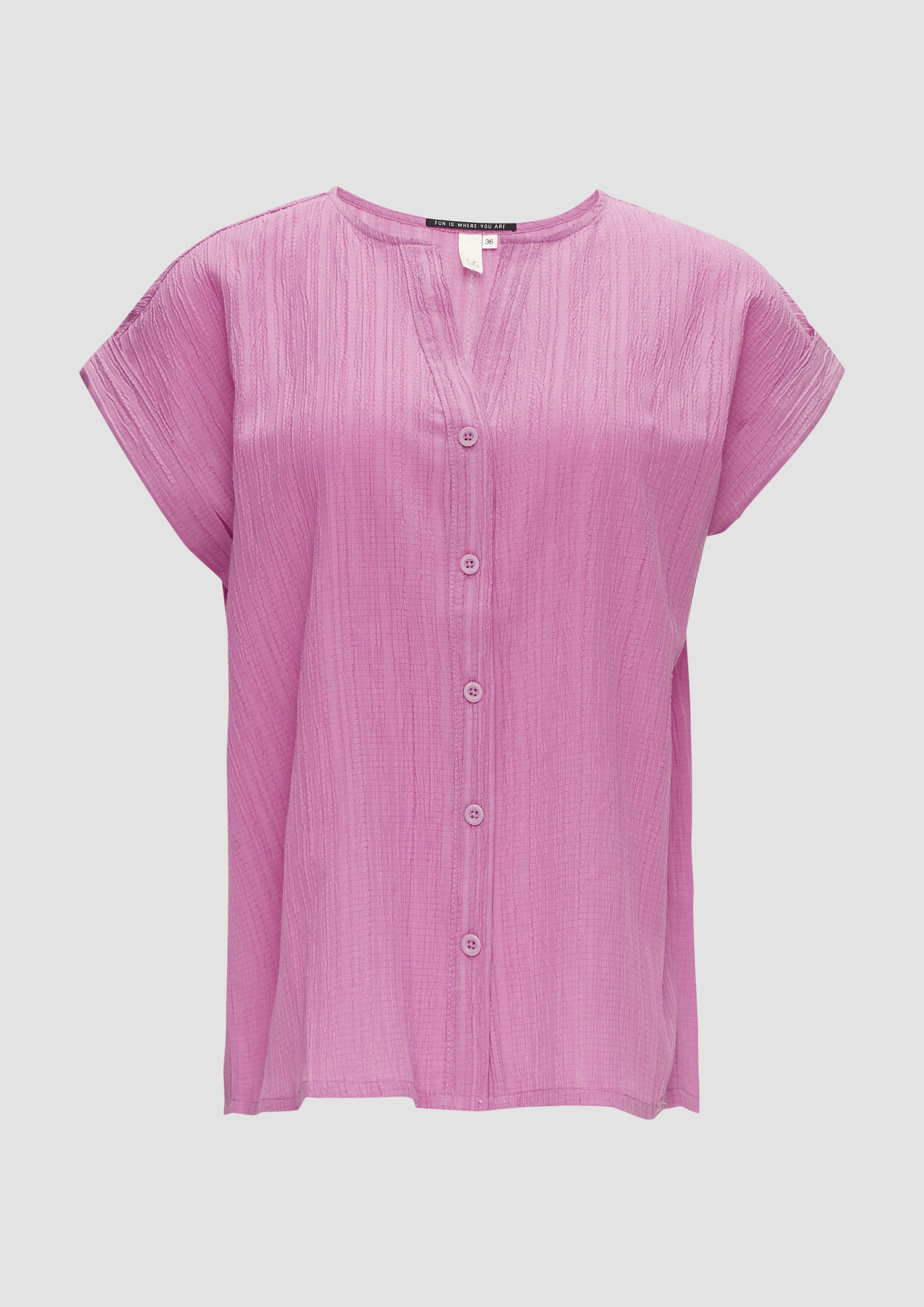 Thumbnail - QS - Oversize-Bluse mit Strukturmuster, Damen, lila