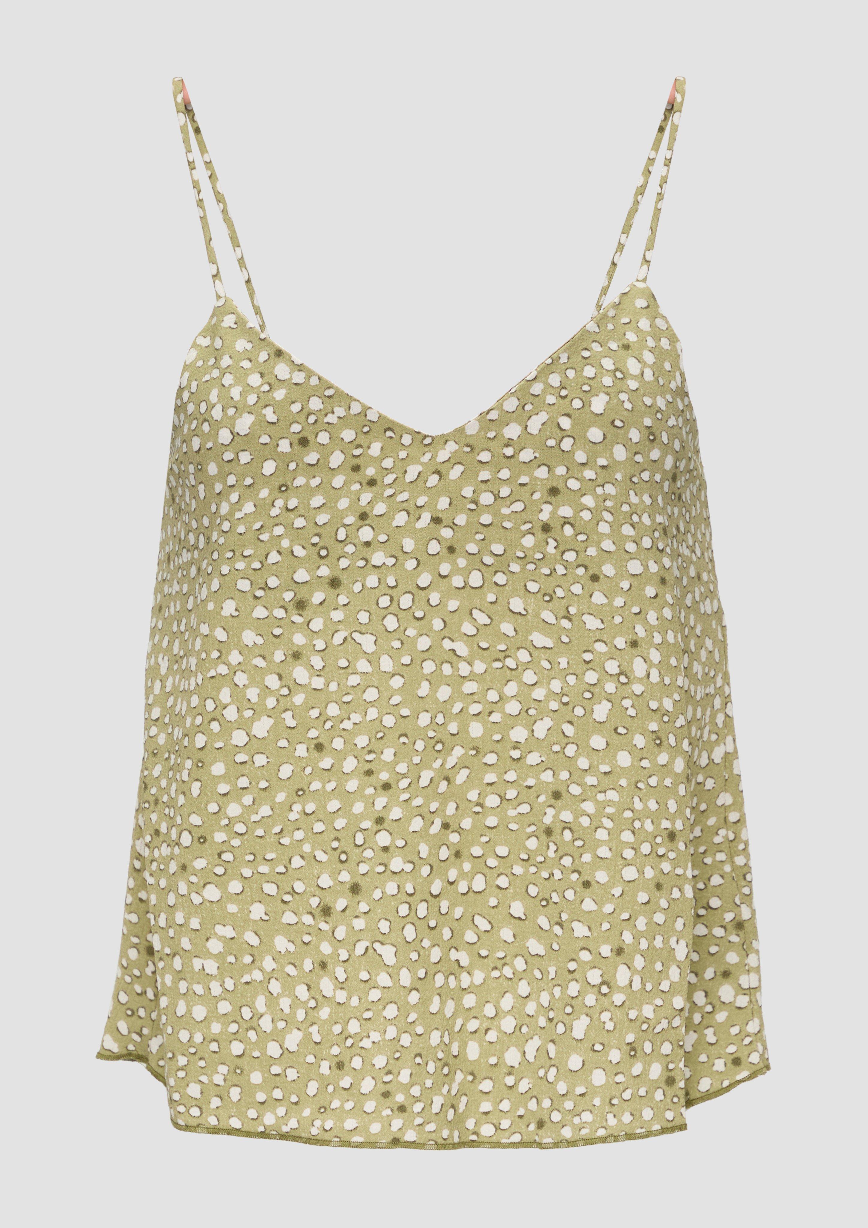 Thumbnail - QS - Top mit All-over-Print, Damen, Grün