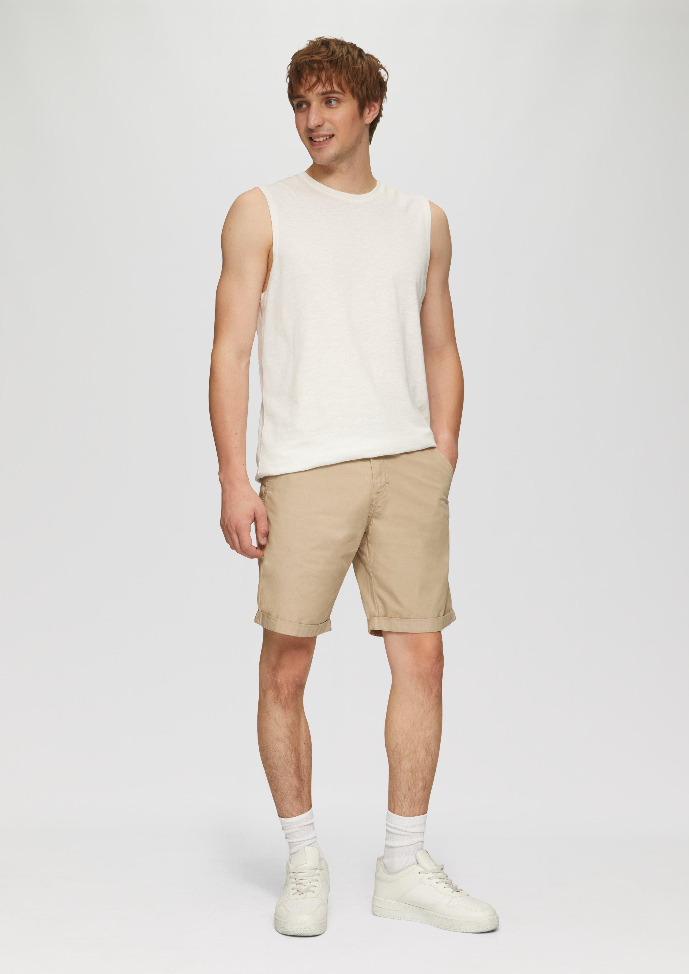 S.Oliver Chino-Shorts aus Baumwolle mit fixiertem Umschlag