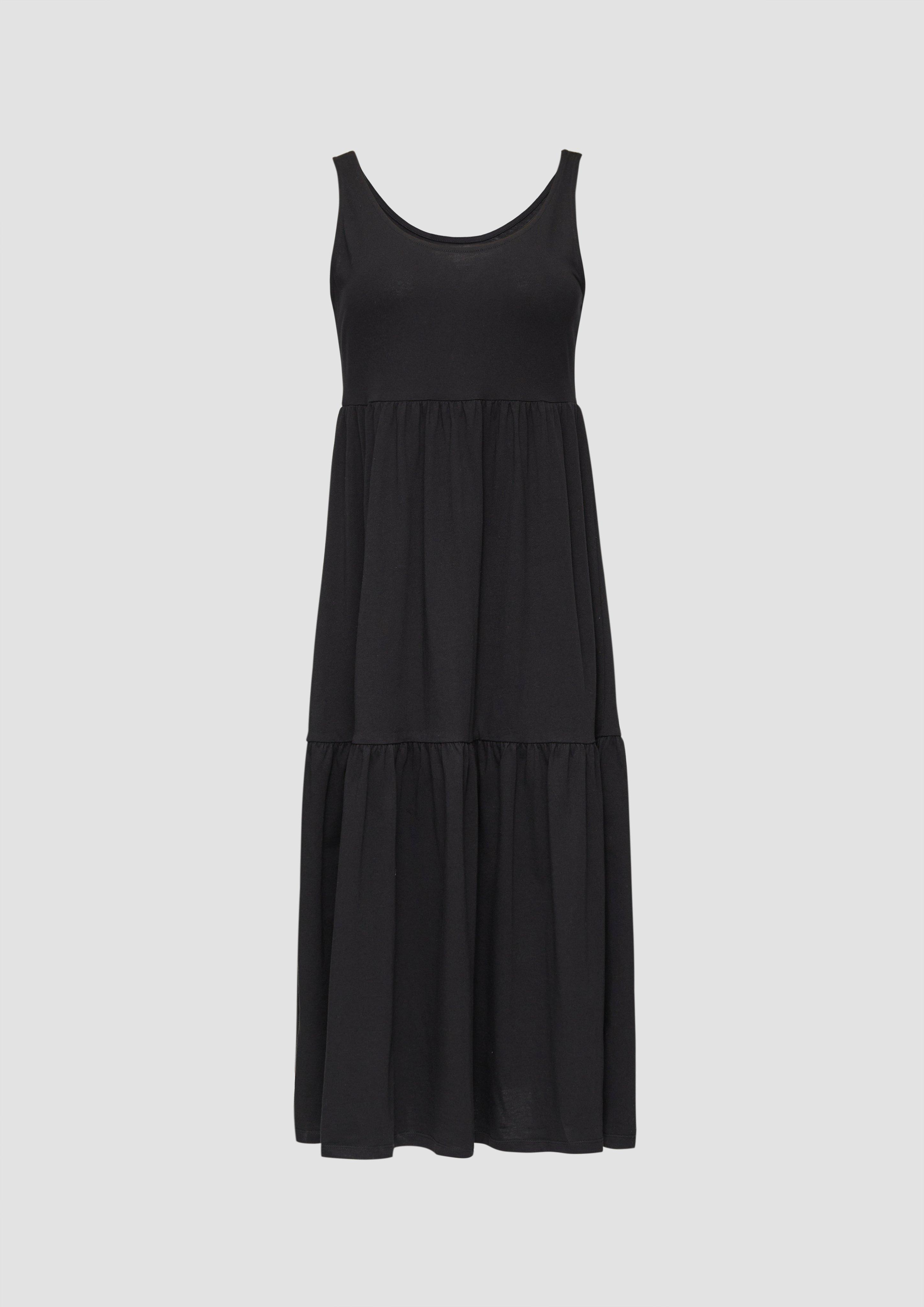 Thumbnail - QS - Volantkleid aus Baumwolljersey, Damen, schwarz