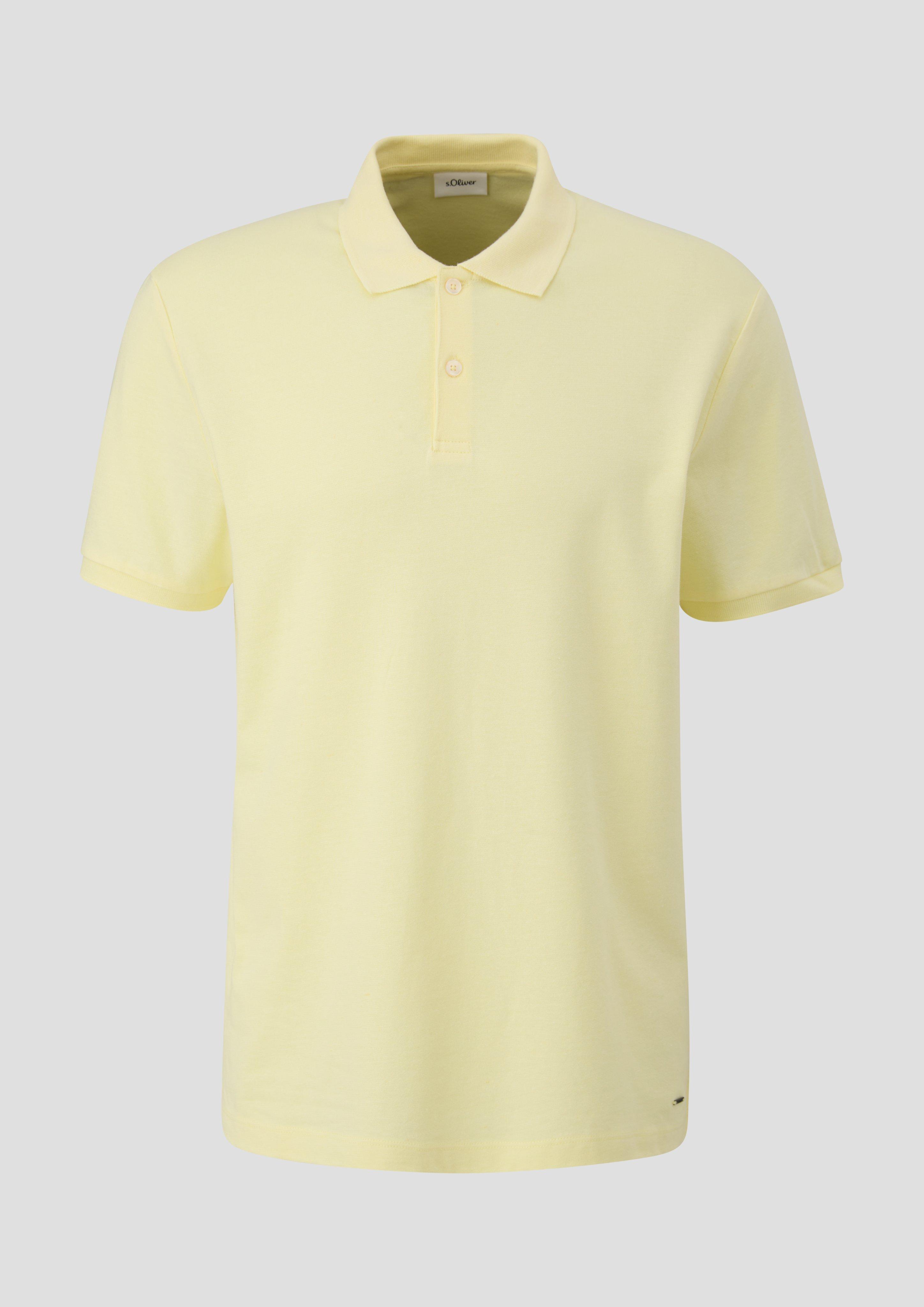 s.Oliver - Poloshirt aus Viskosemix, Herren, gelb