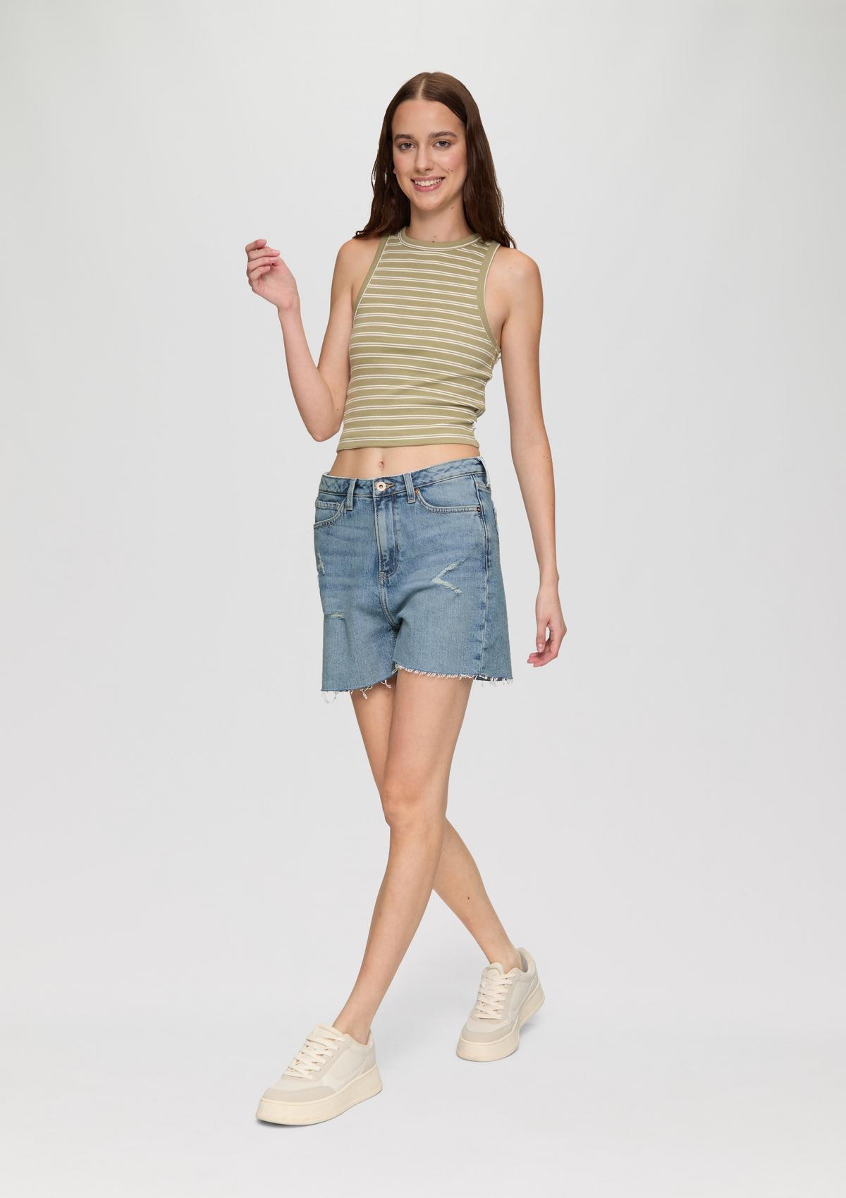 s.Oliver Jeans-Shorts Mom / Relaxed Fit / High Rise / mit Waschung