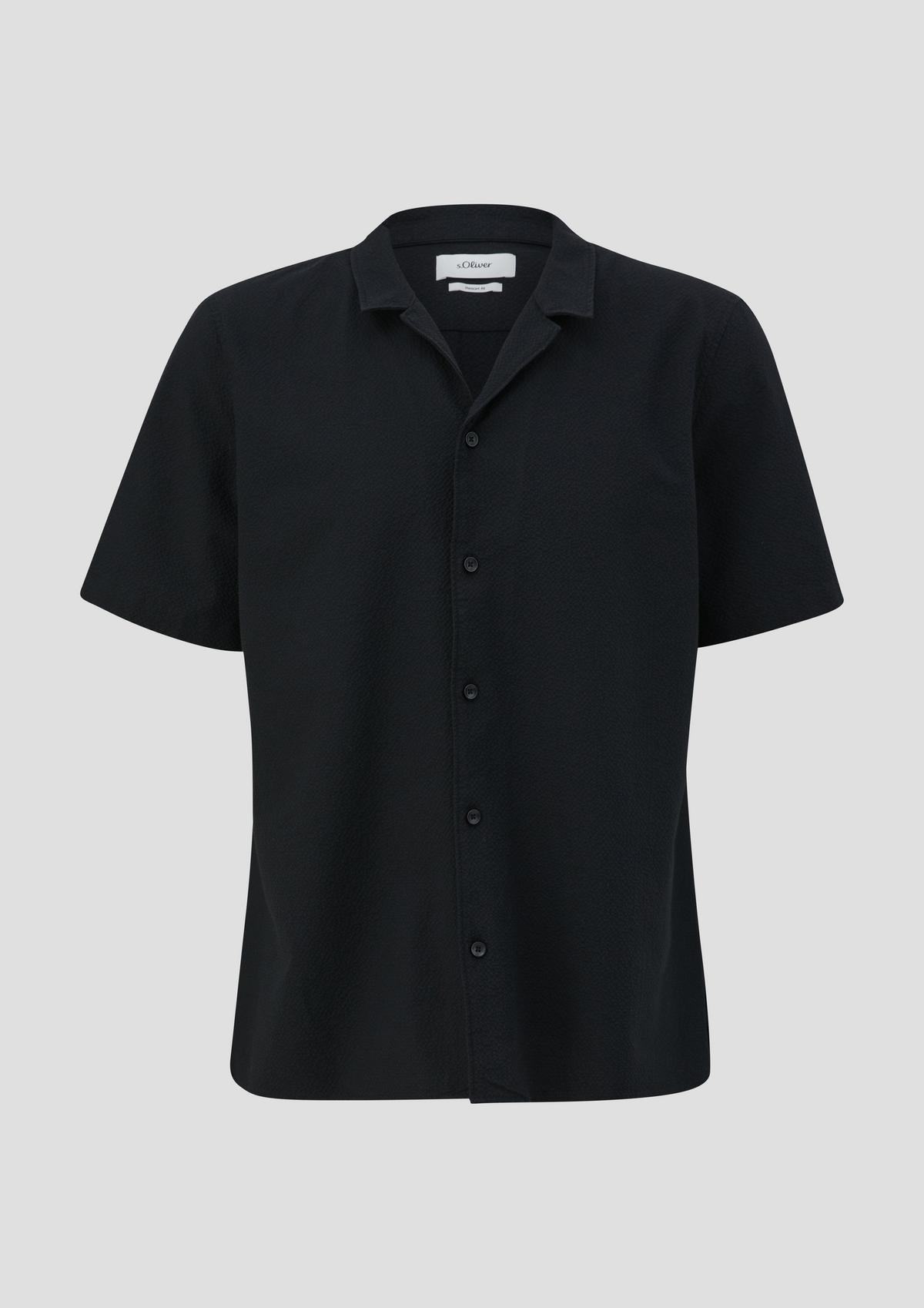 s.Oliver Short-sleeved shirt with a seersucker texture
