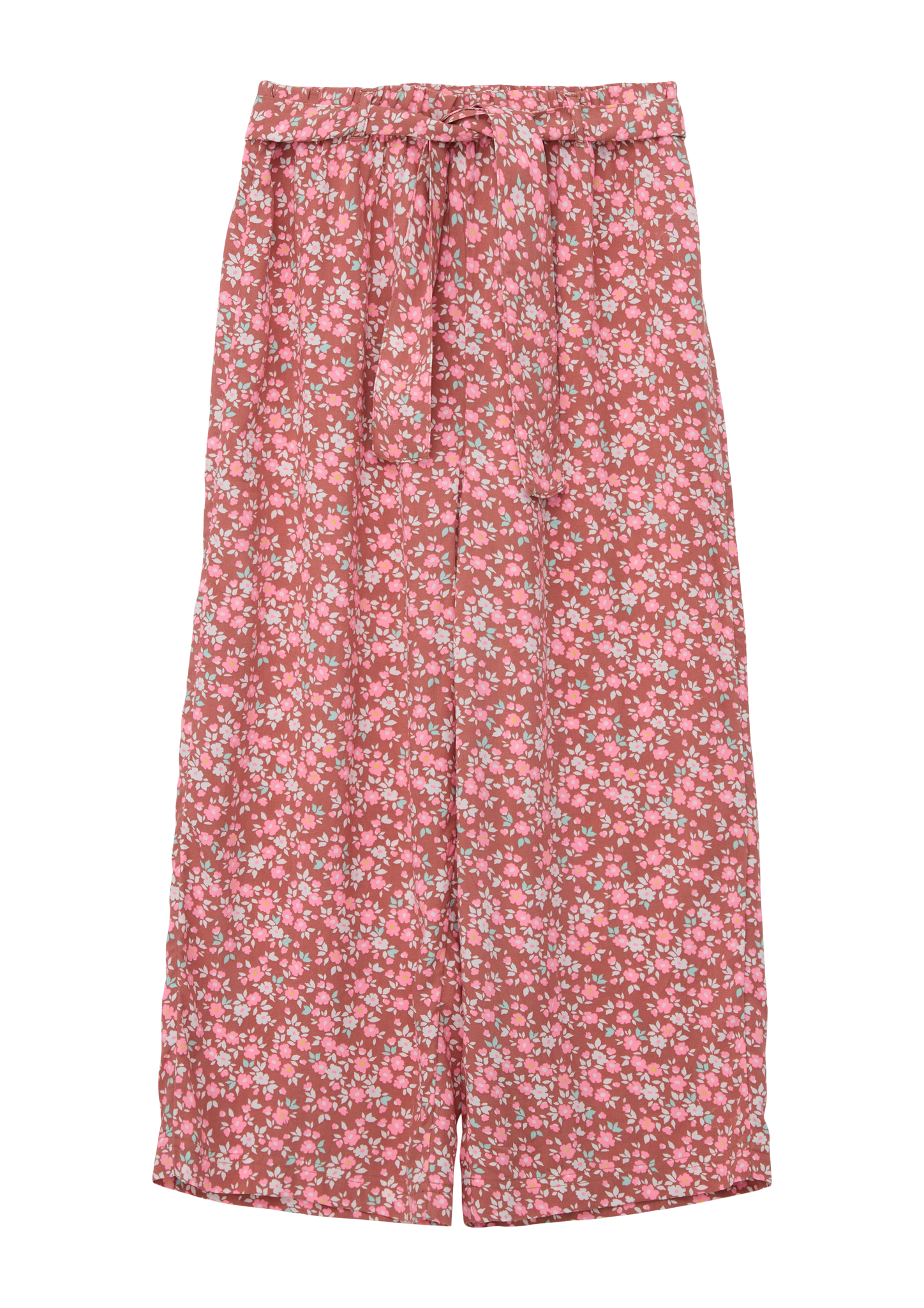Thumbnail - s.Oliver - Schlupfhose aus feiner Viskose mit Bindeband, Mädchen, rot