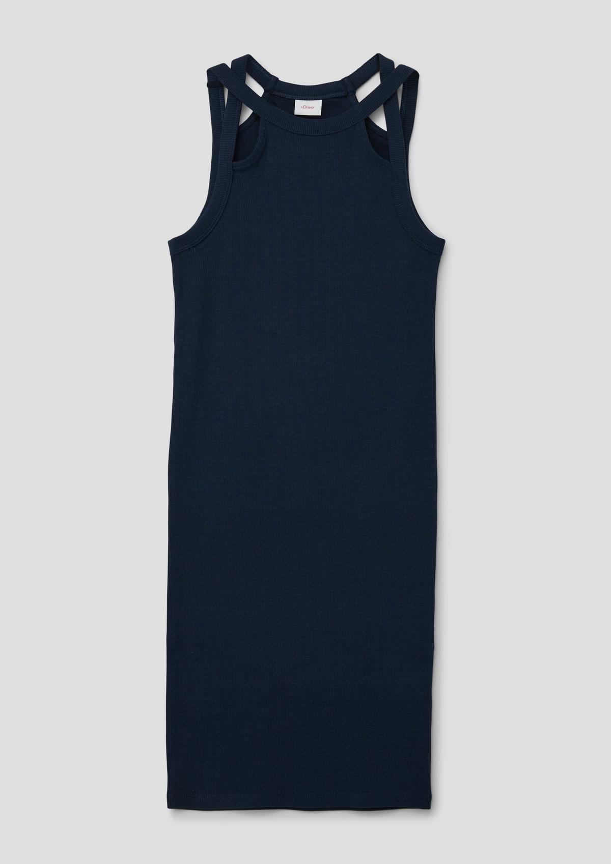s.Oliver Ribbed dress with cut-out details