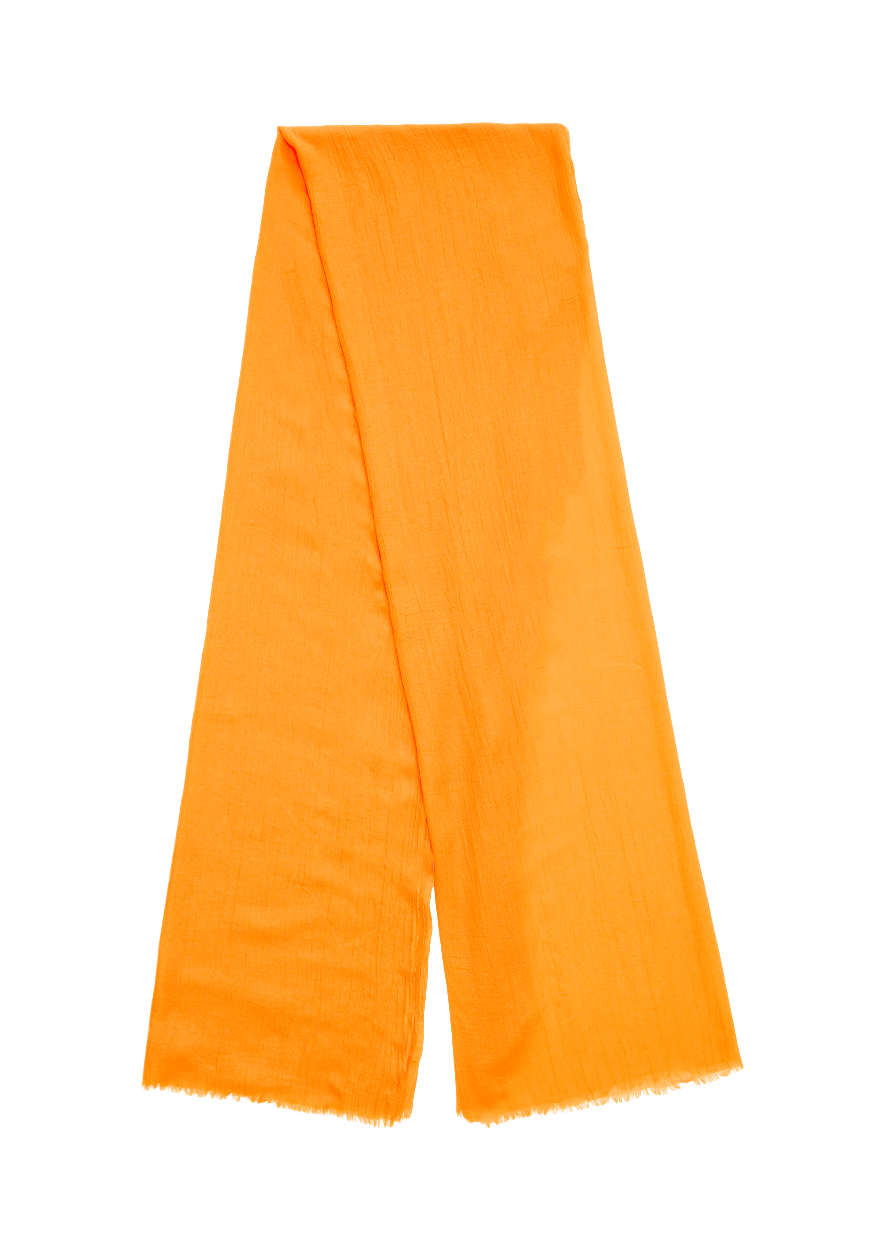 s.Oliver - Unifarbener Schal aus leichtem Polyester, Damen, Orange