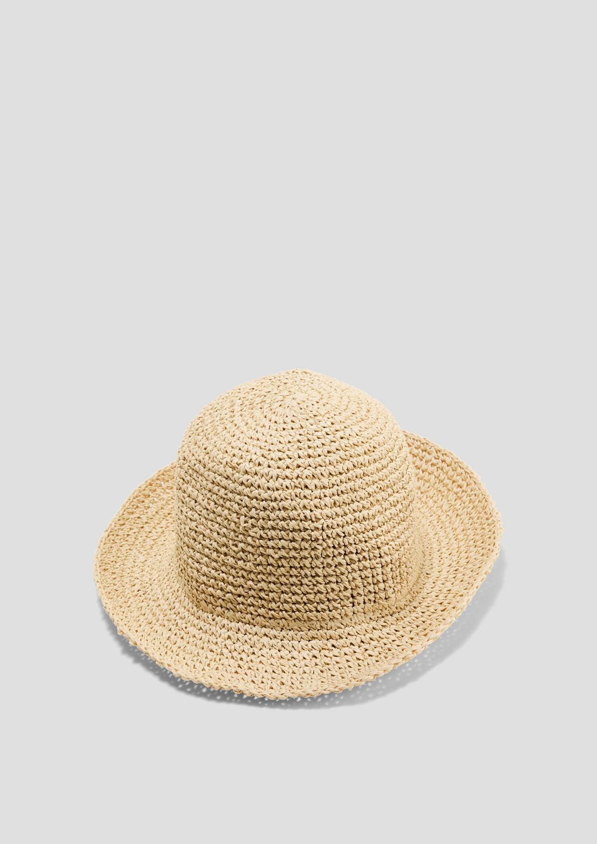 Bast-look bucket hat
