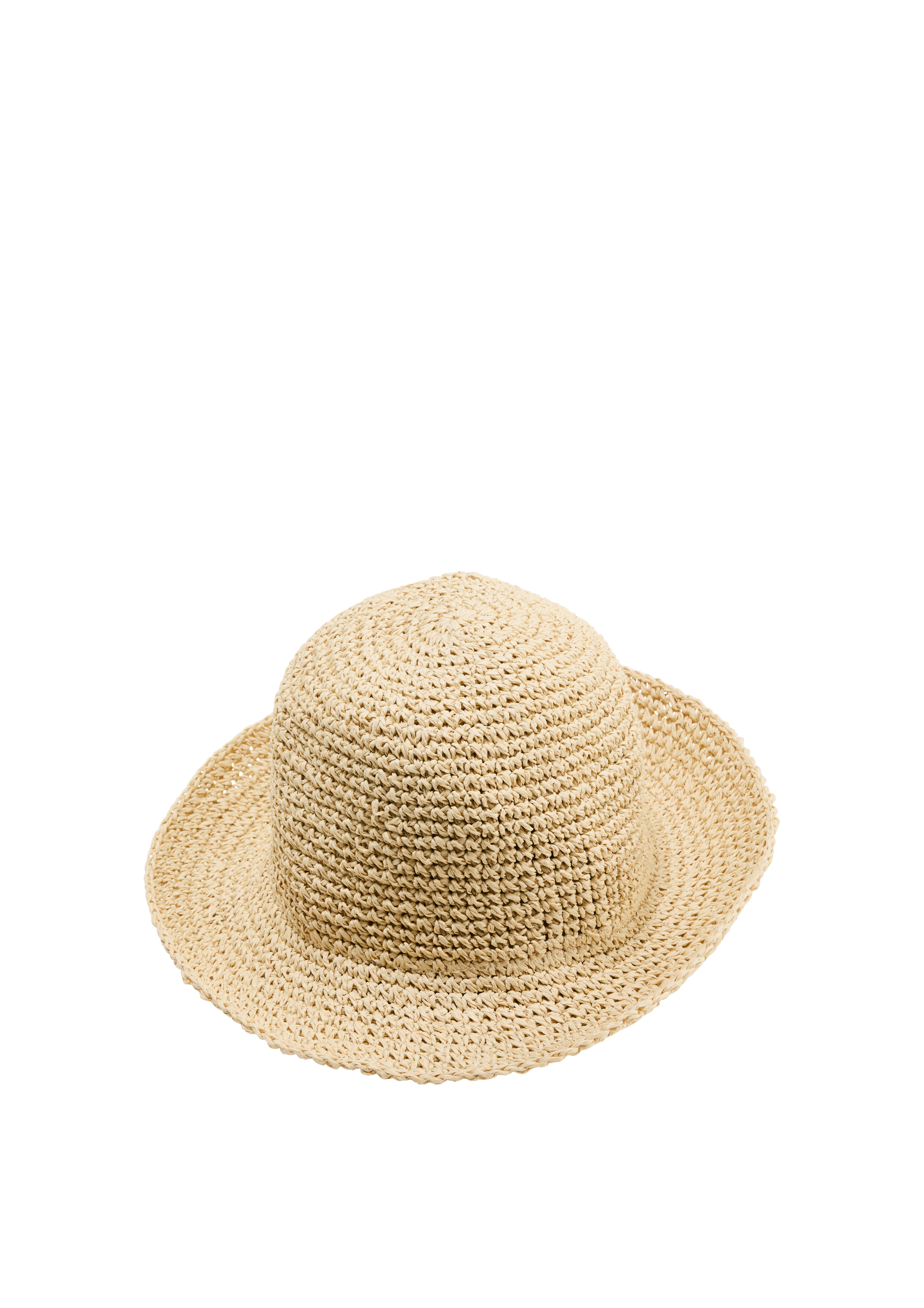 s.Oliver - Bucket-Hat in Bast-Optik, Damen, Beige