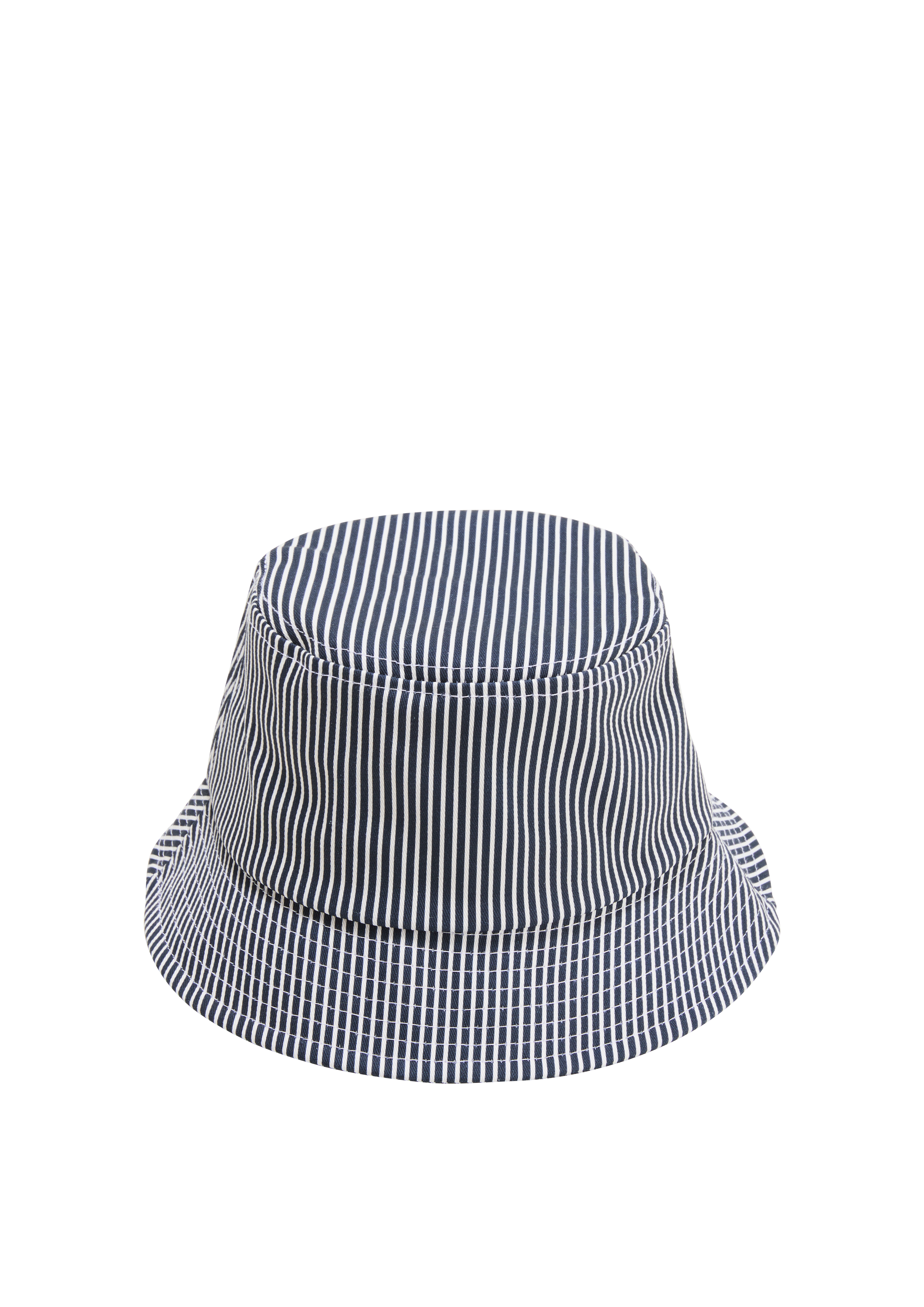 s.Oliver - Bucket Hat aus Baumwolle mit Streifen, Damen, blau