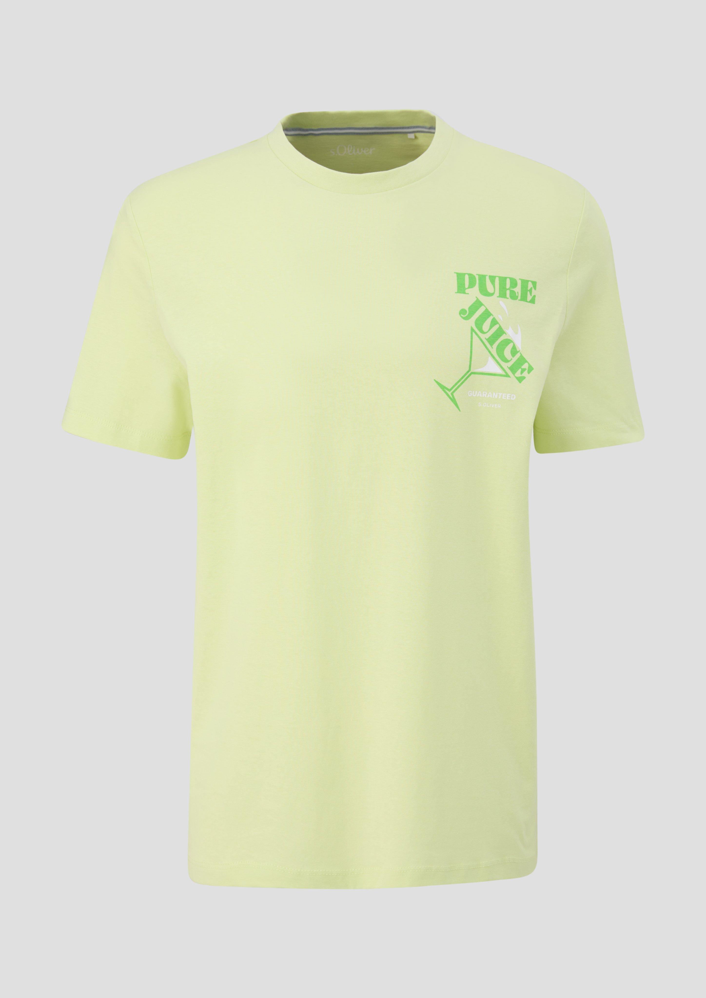 Thumbnail - s.Oliver - Baumwoll-T-Shirt mit Frontprint, Herren, grün