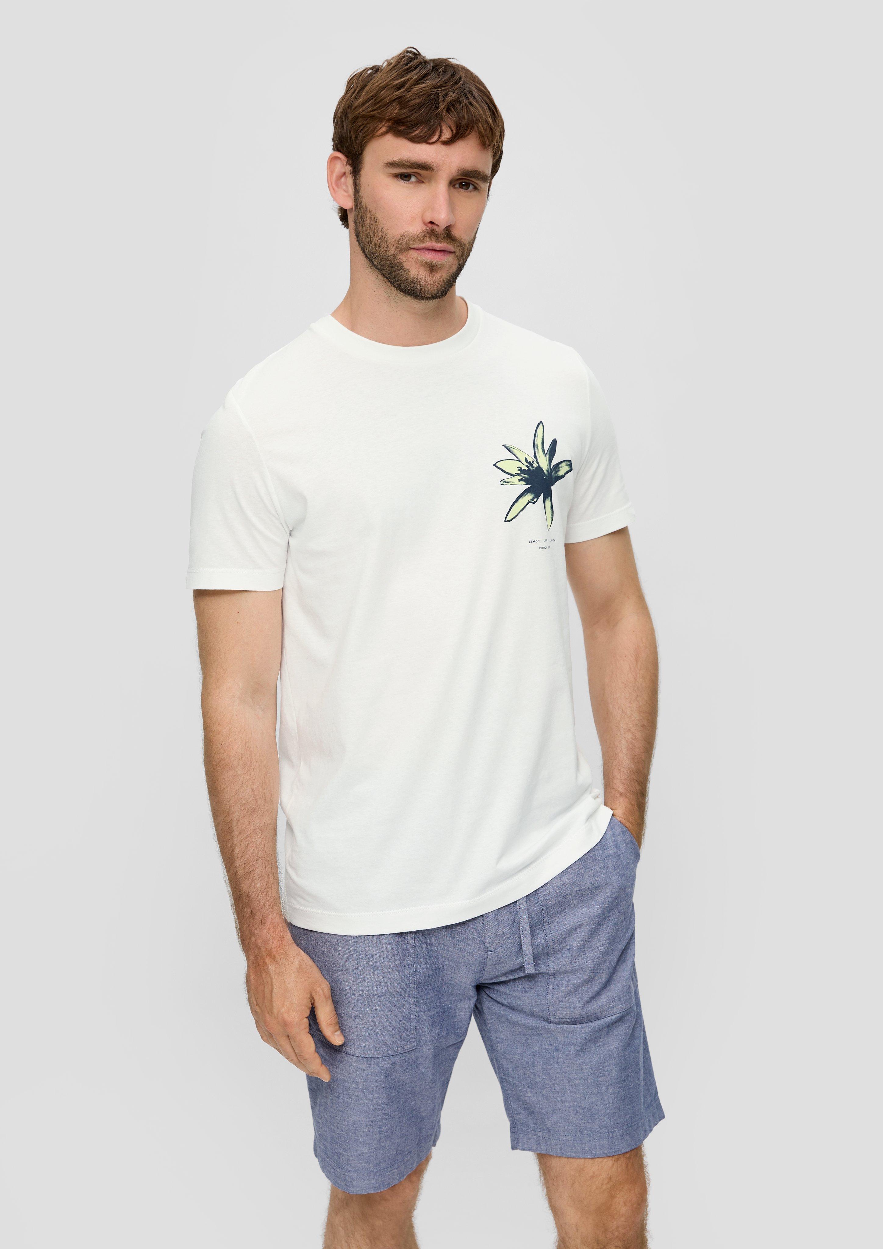 S.Oliver T-Shirt mit Crew Neck und Frontprint