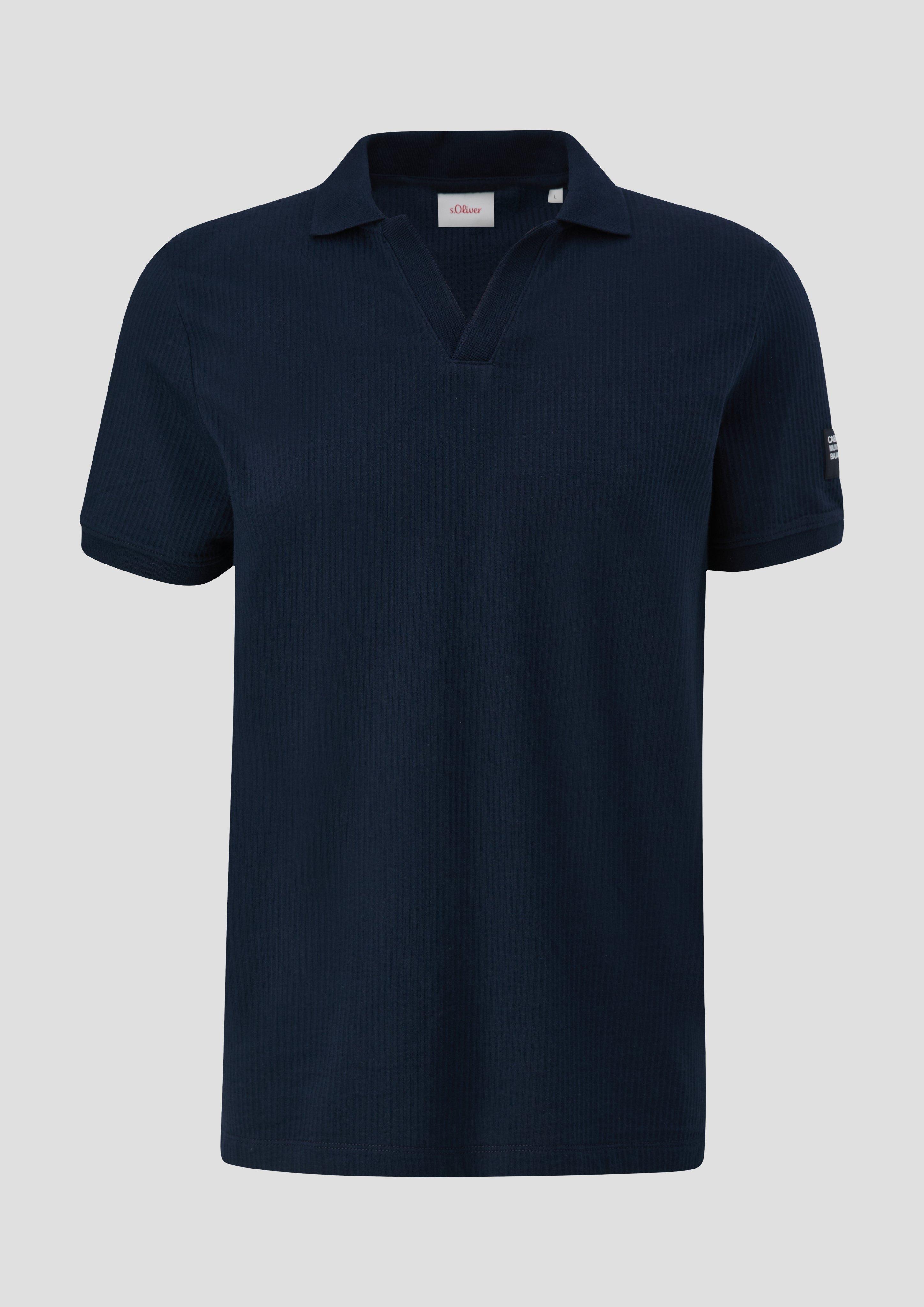 s.Oliver - Poloshirt aus Waffelpiqué, Herren, blau