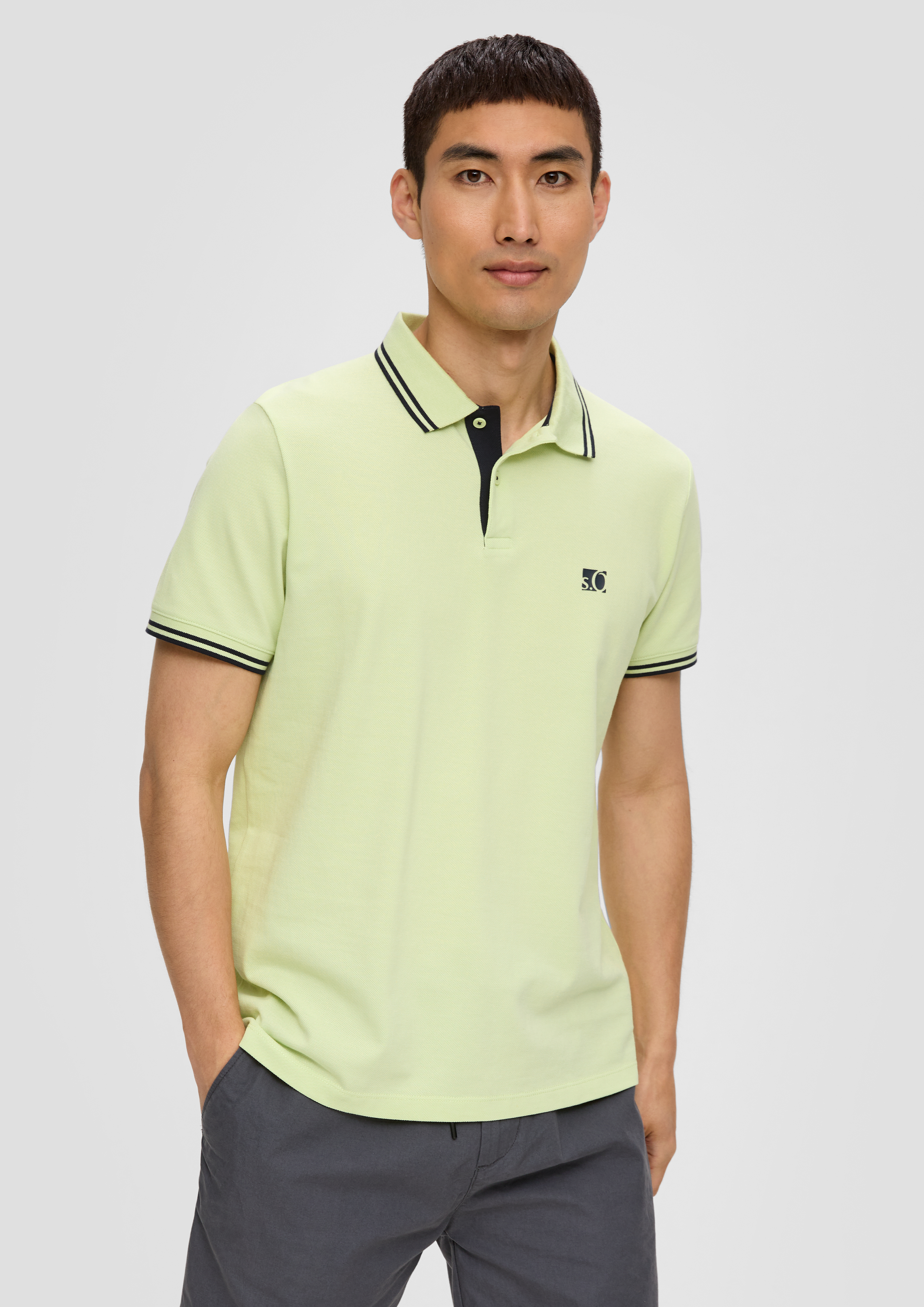 S.Oliver Poloshirt mit Kontrast-Details