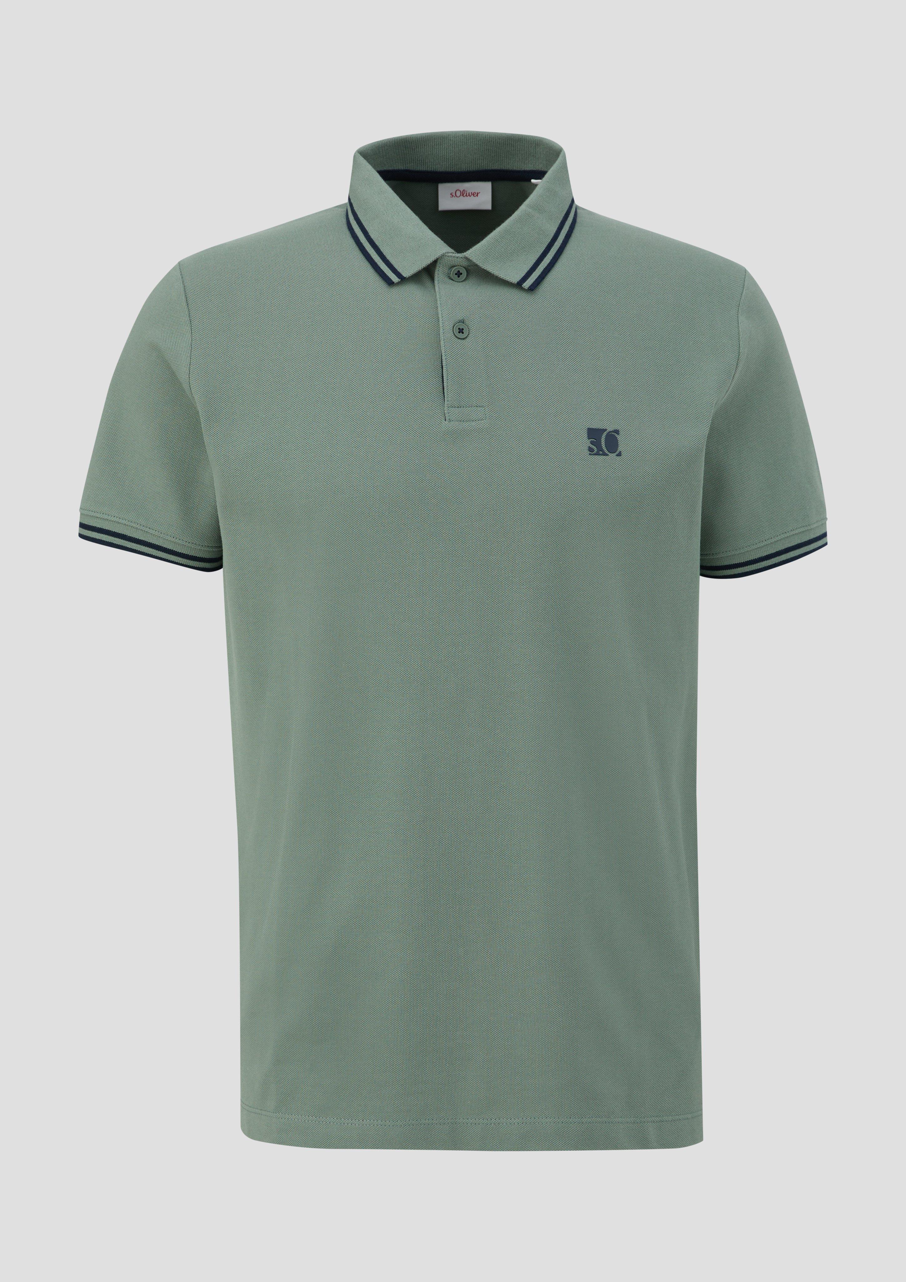 s.Oliver - Poloshirt mit Kontrast-Details, Herren, grün