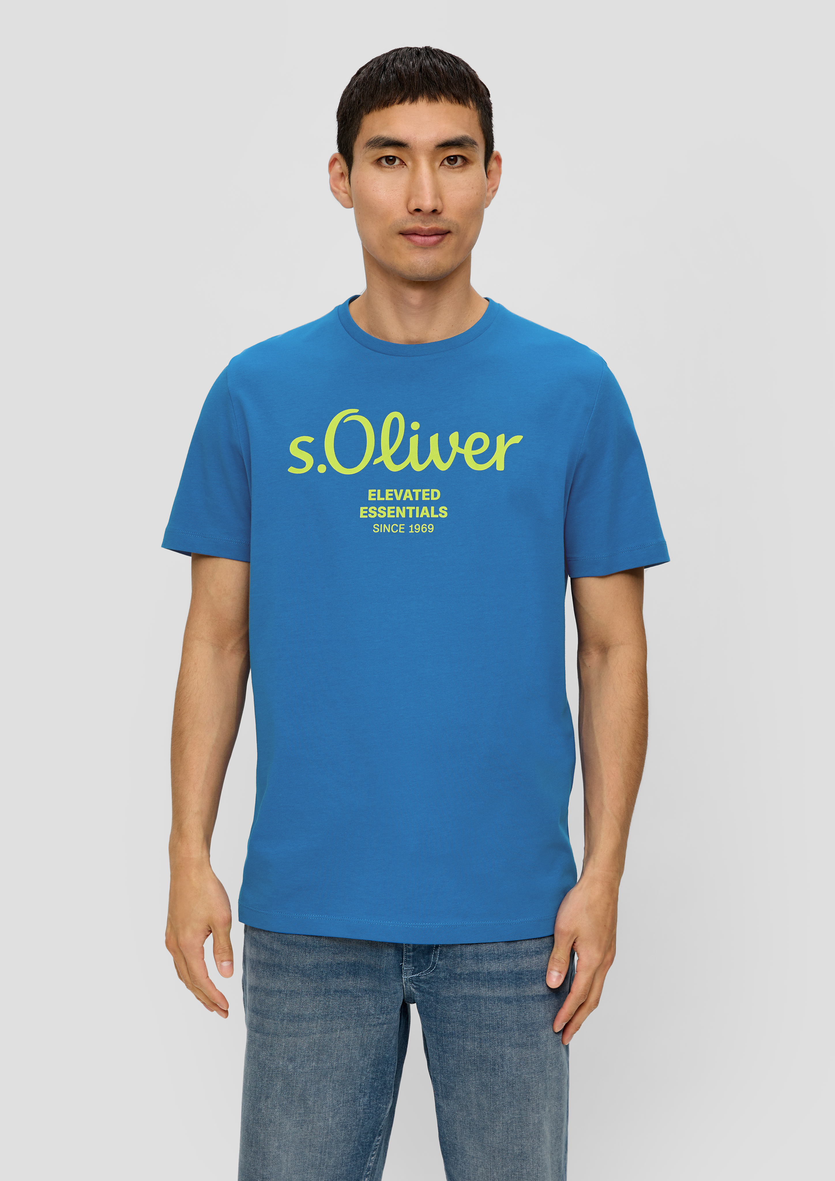 S.Oliver T-Shirt aus Baumwolle mit Label-Print