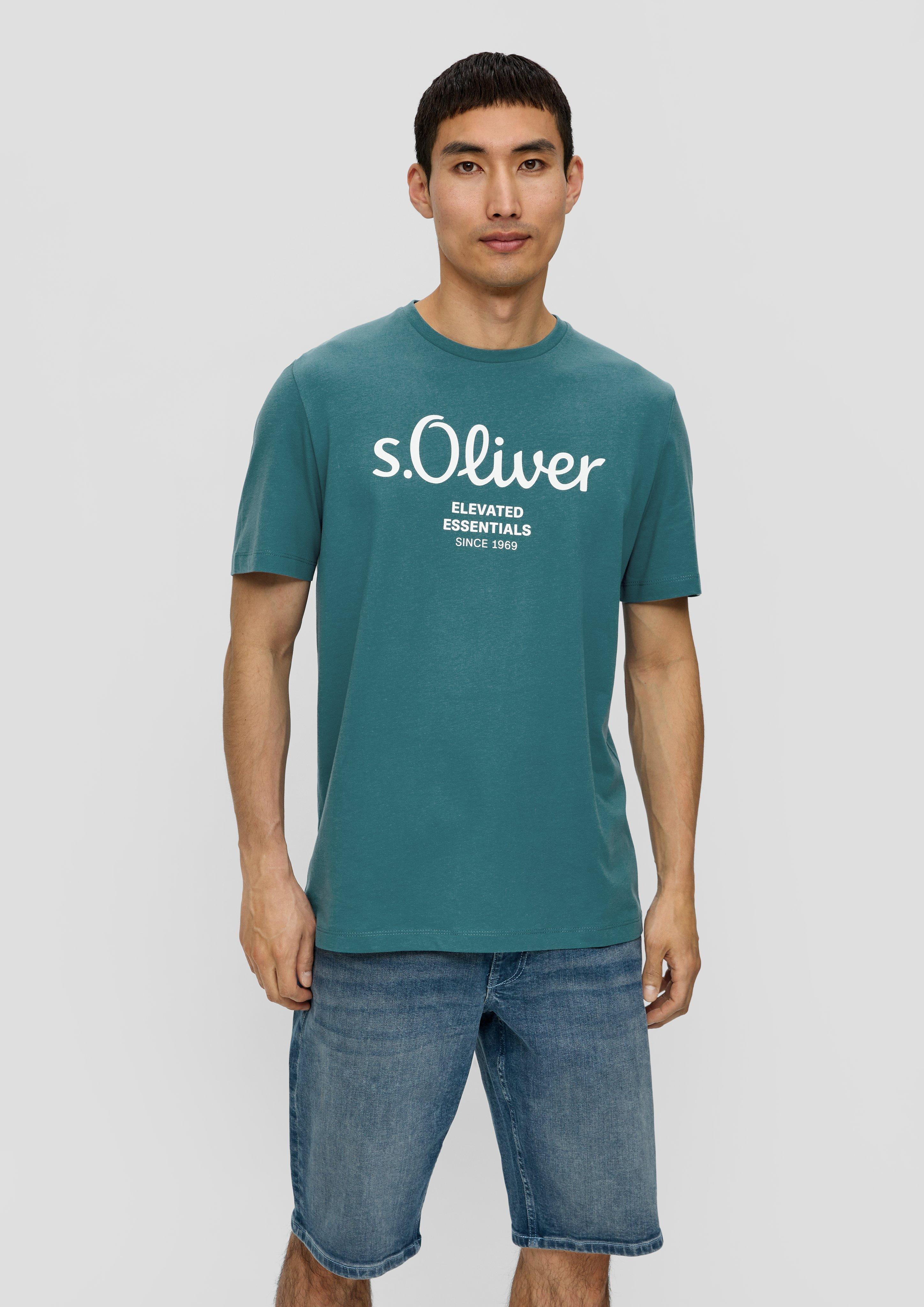 S.Oliver T-Shirt aus Baumwolle mit Label-Print