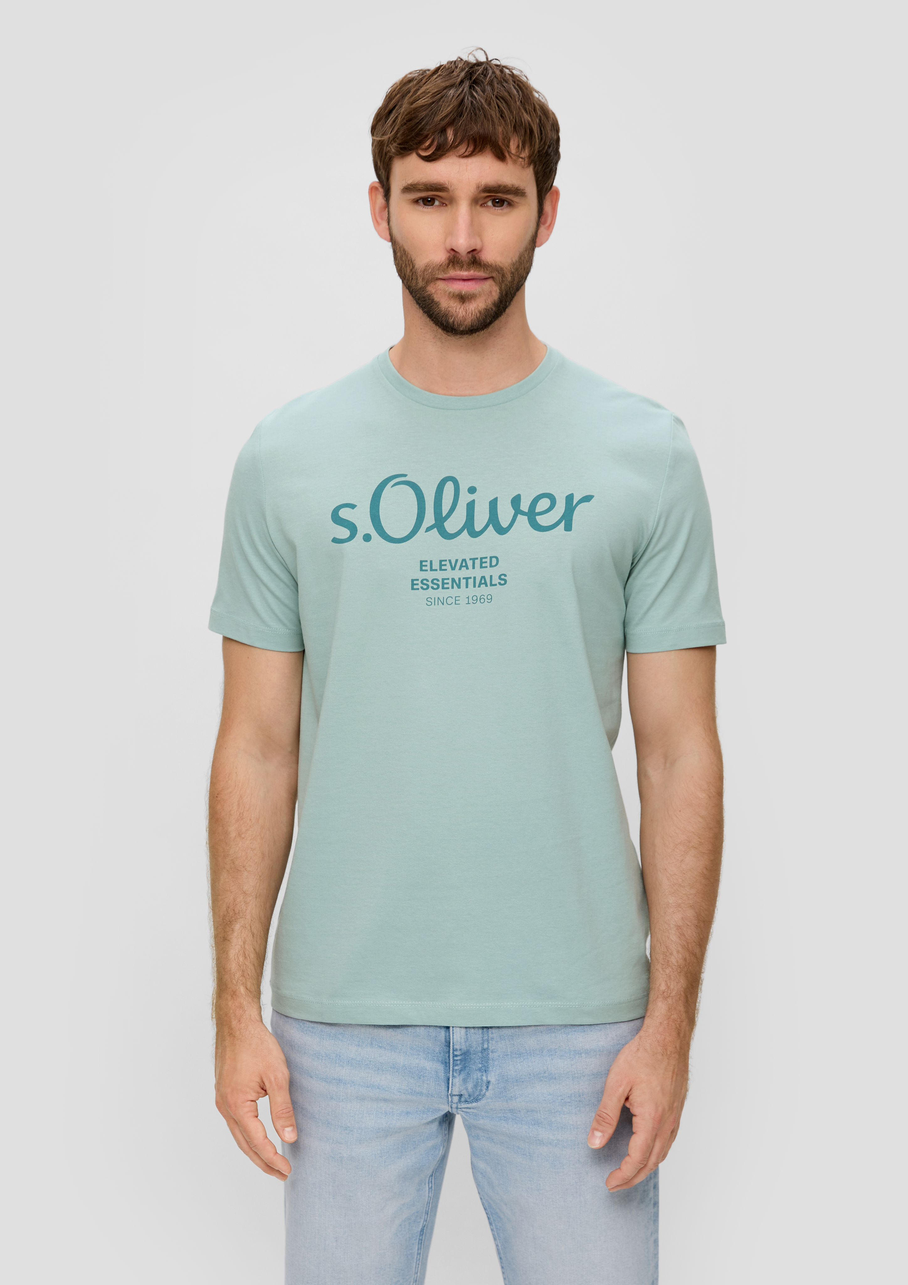 S.Oliver T-Shirt aus Baumwolle mit Label-Print