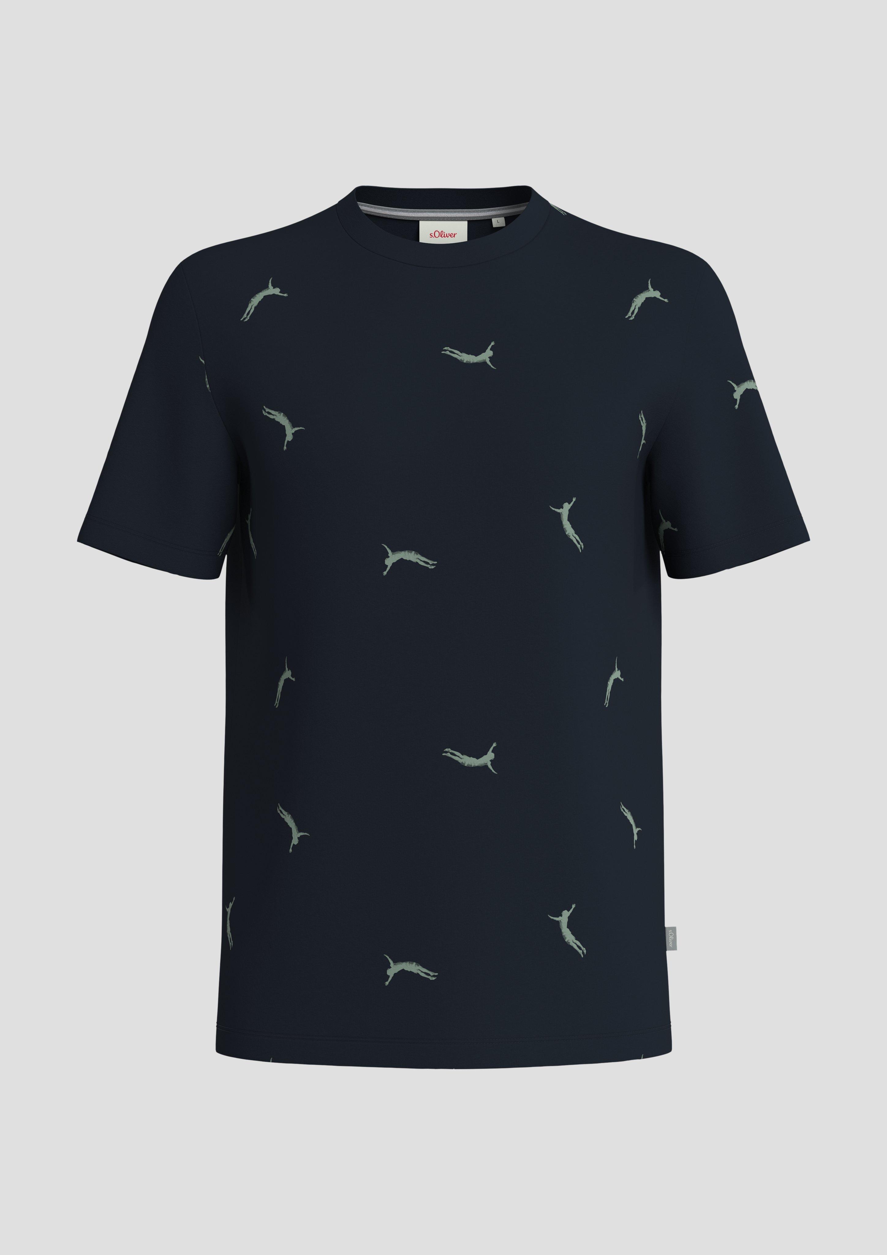 s.Oliver T-Shirt aus Baumwolle mit All-over-Print